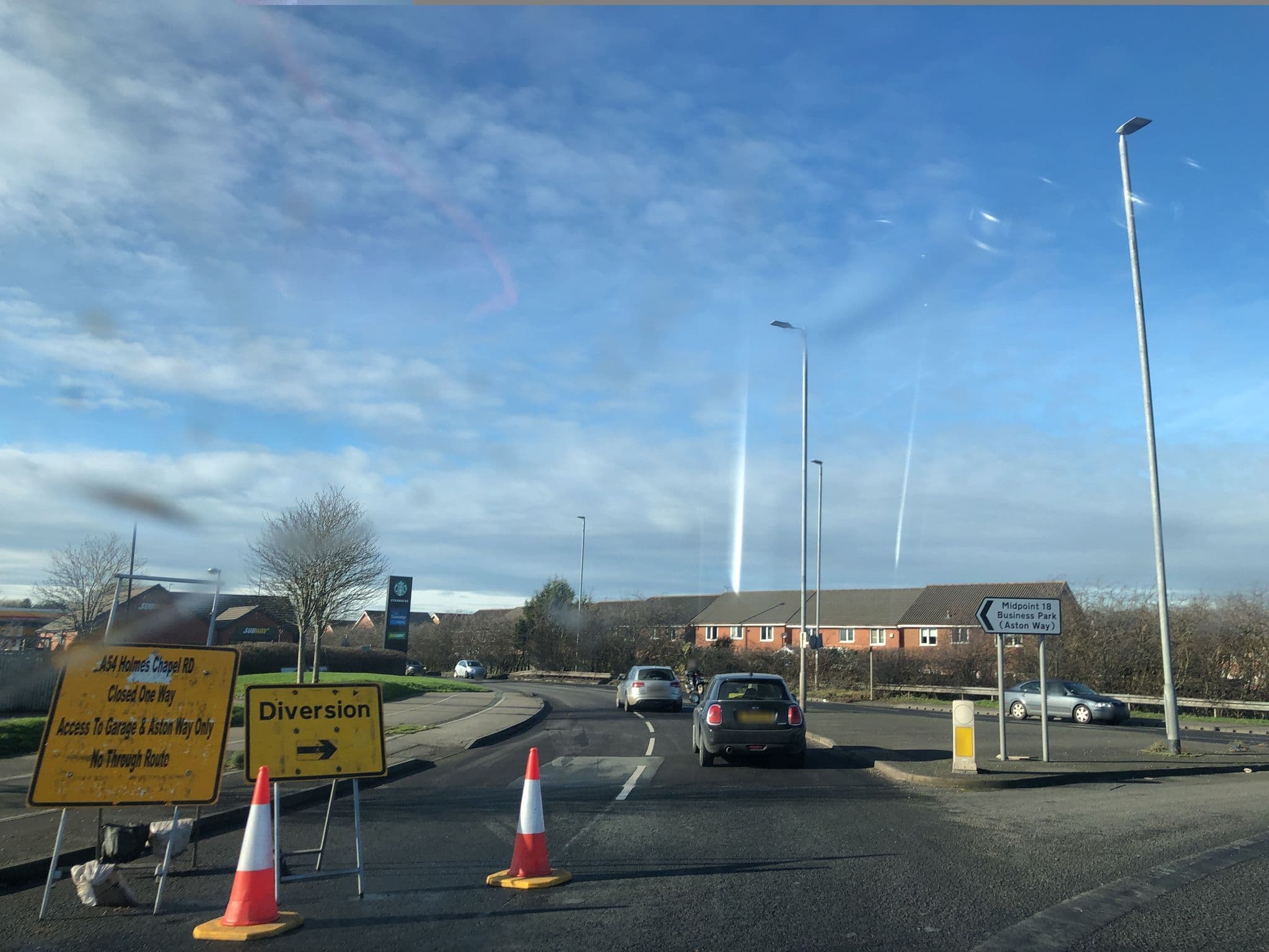 Street view near Travelodge, Middlewich — © rossa (CC BY-SA · Mapillary)