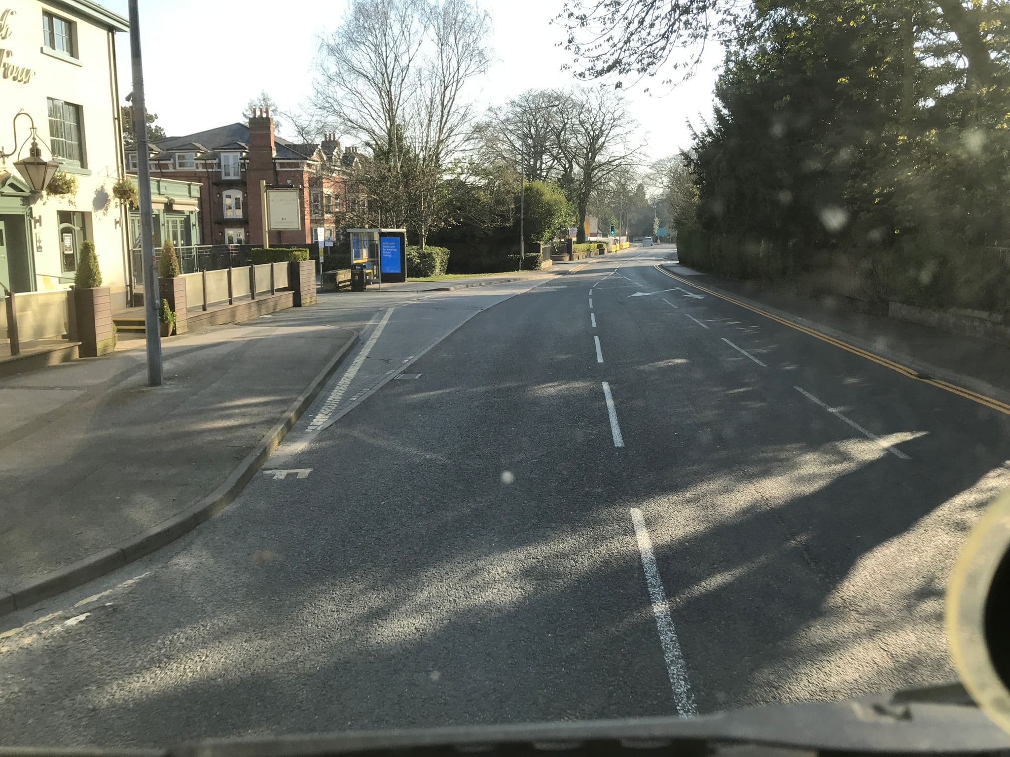 Street view near The Coach & Four, Wilmslow — © ricorico (CC BY-SA · Mapillary)