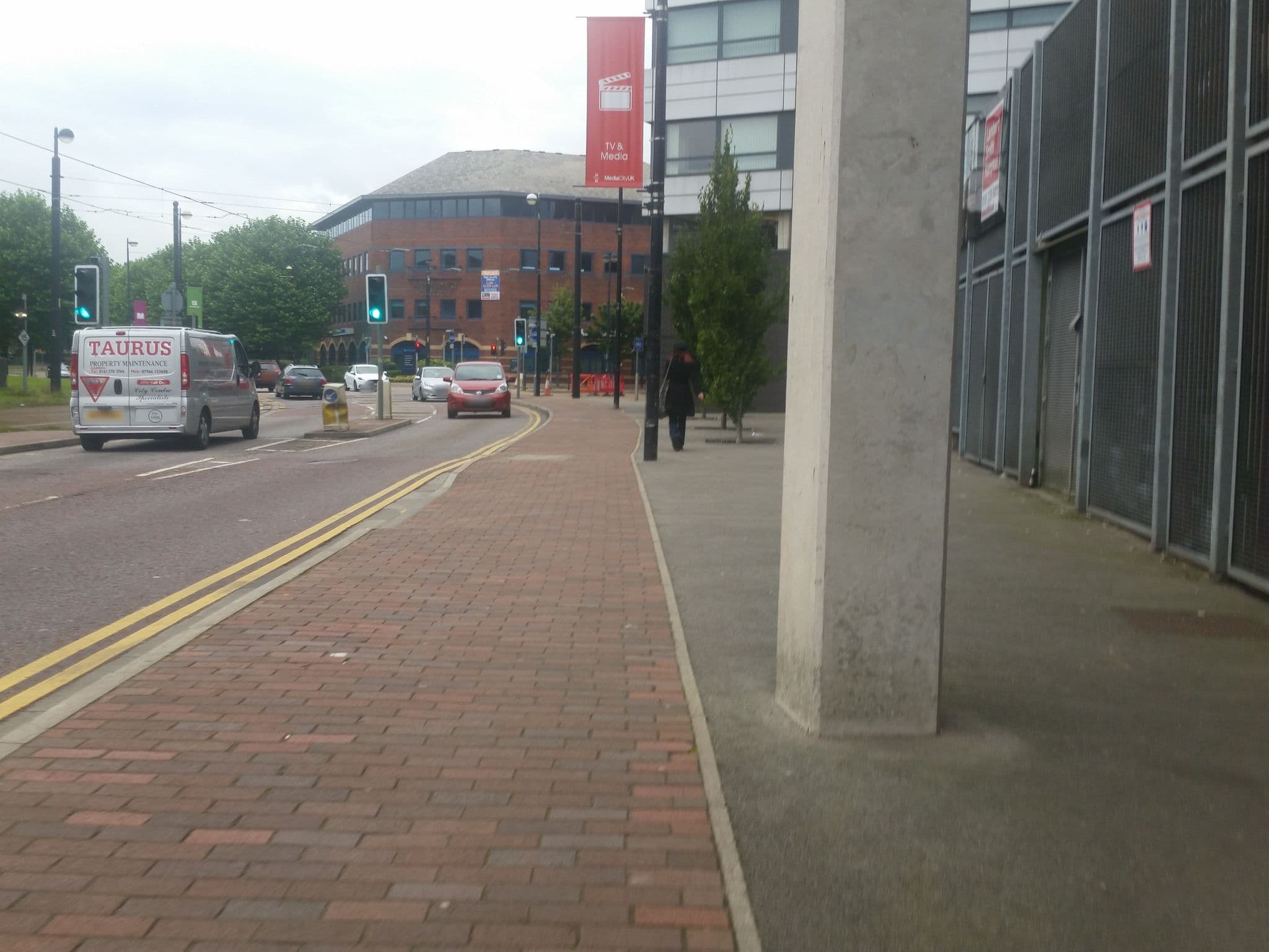 Street view near Quay Apartments, Salford — © matth81 (CC BY-SA · Mapillary)