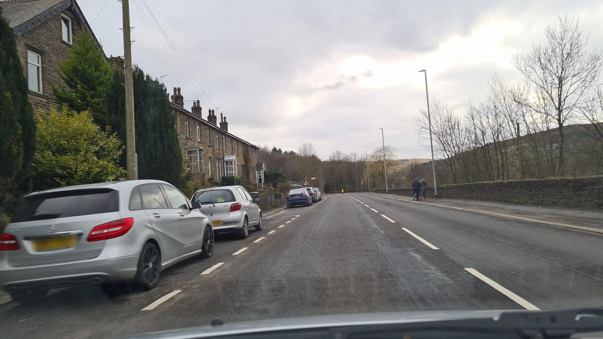 Street view near Bank Bottom Cottage, Marsden — © mappo2 (CC BY-SA · Mapillary)