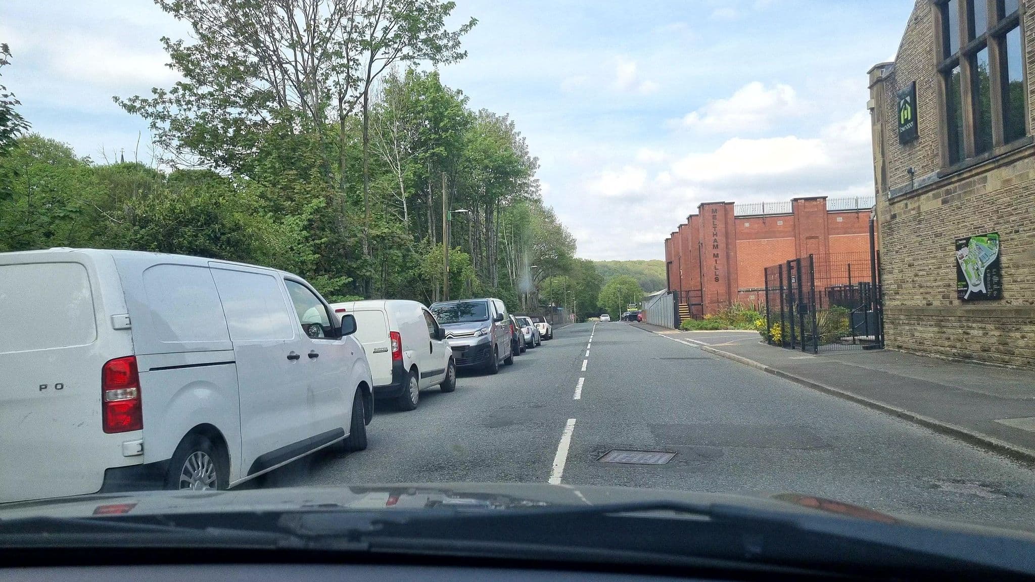Street view near Eurolink Construction Services, Meltham Mills — © mappo2 (CC BY-SA · Mapillary)