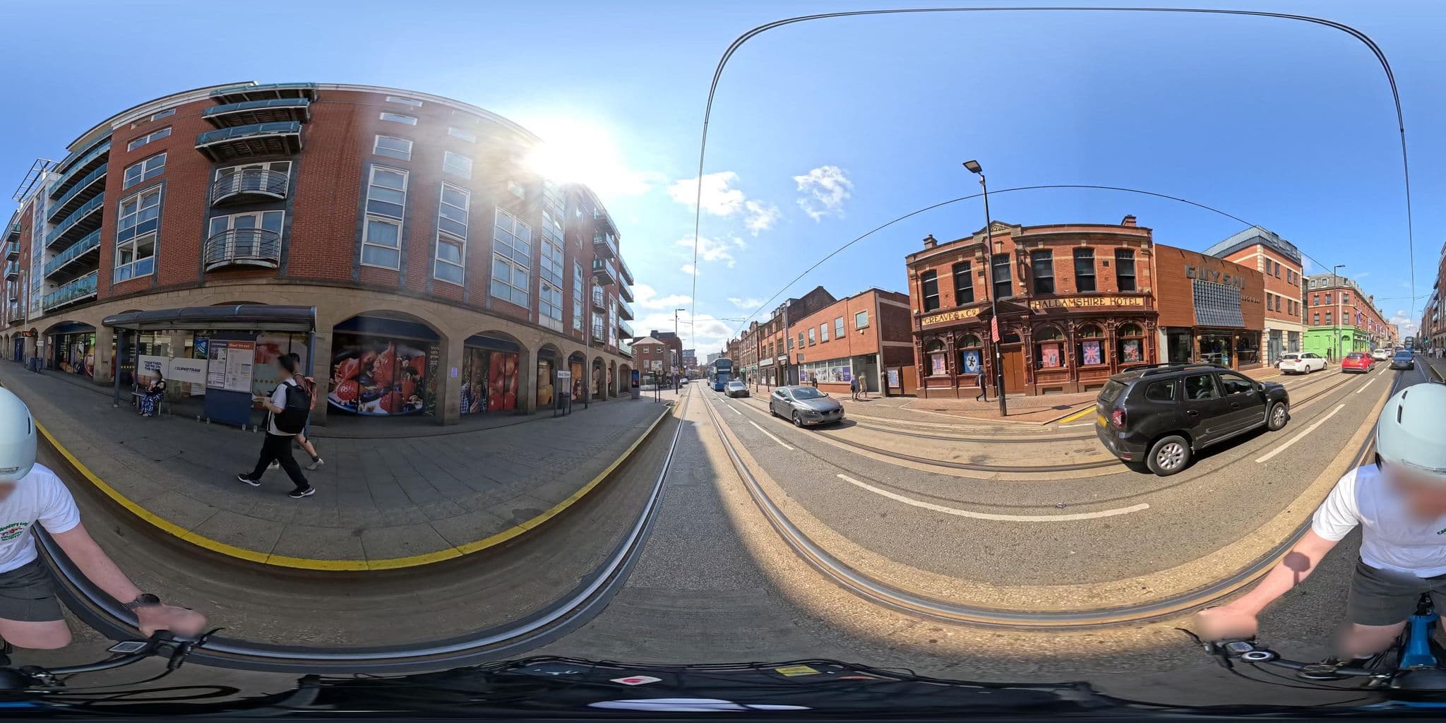 Street view near Hallamshire Hotel, Sheffield — © ntzm (CC BY-SA · Mapillary)