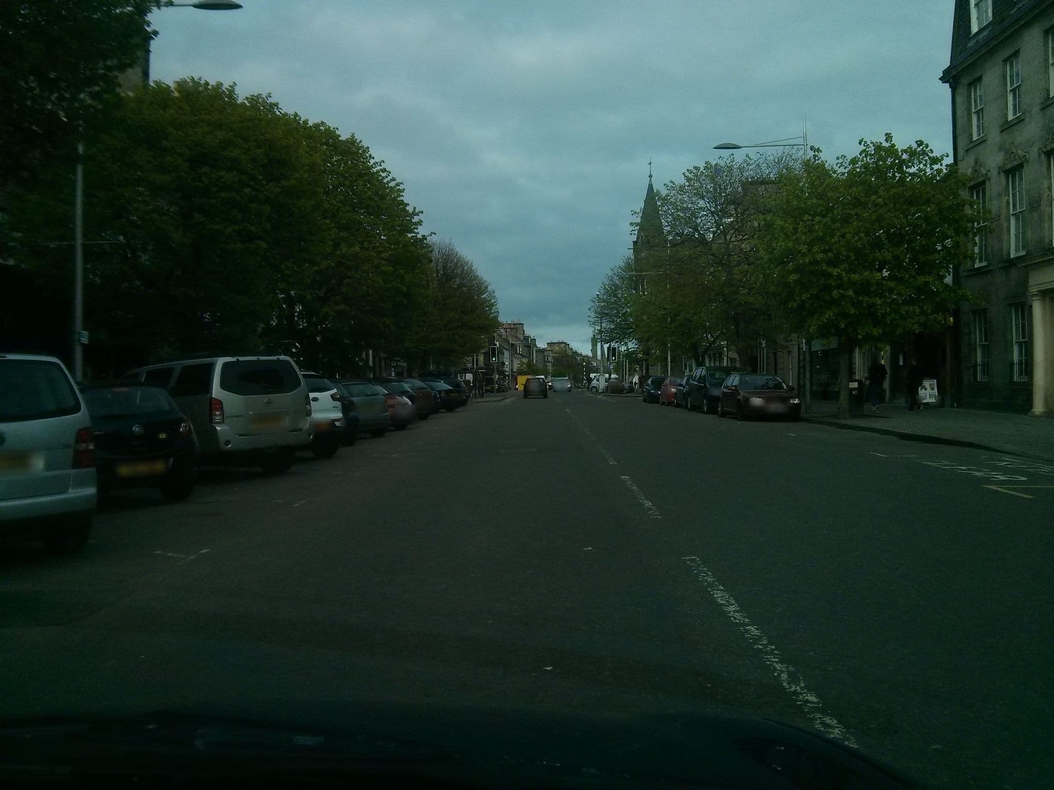 Street view near No.1 Apartments St Andrews - South Street, Saint Andrews — © moohan (CC BY-SA · Mapillary)