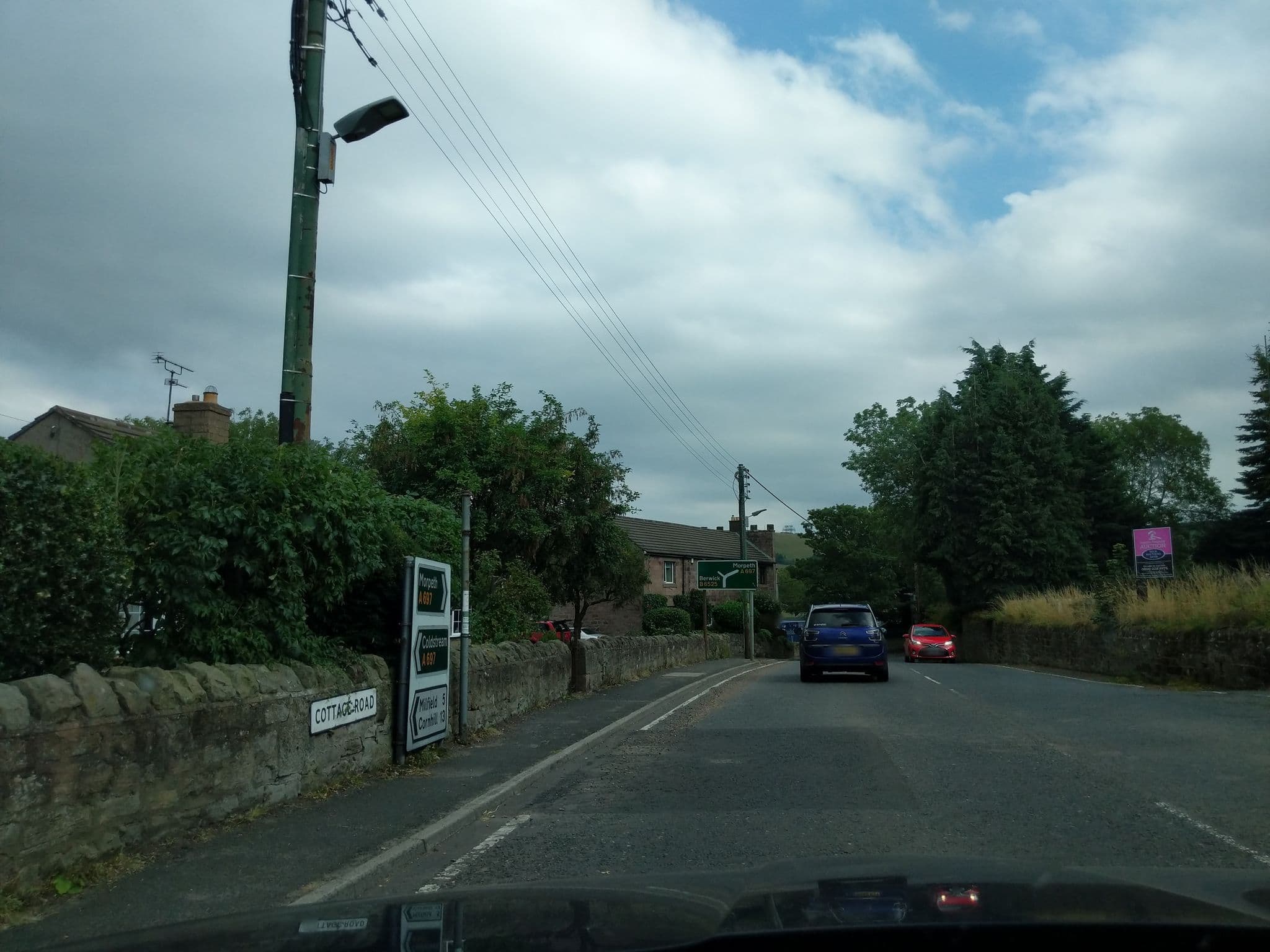 Street view near Ryecroft Hotel, Wooler — © floatingboater (CC BY-SA · Mapillary)