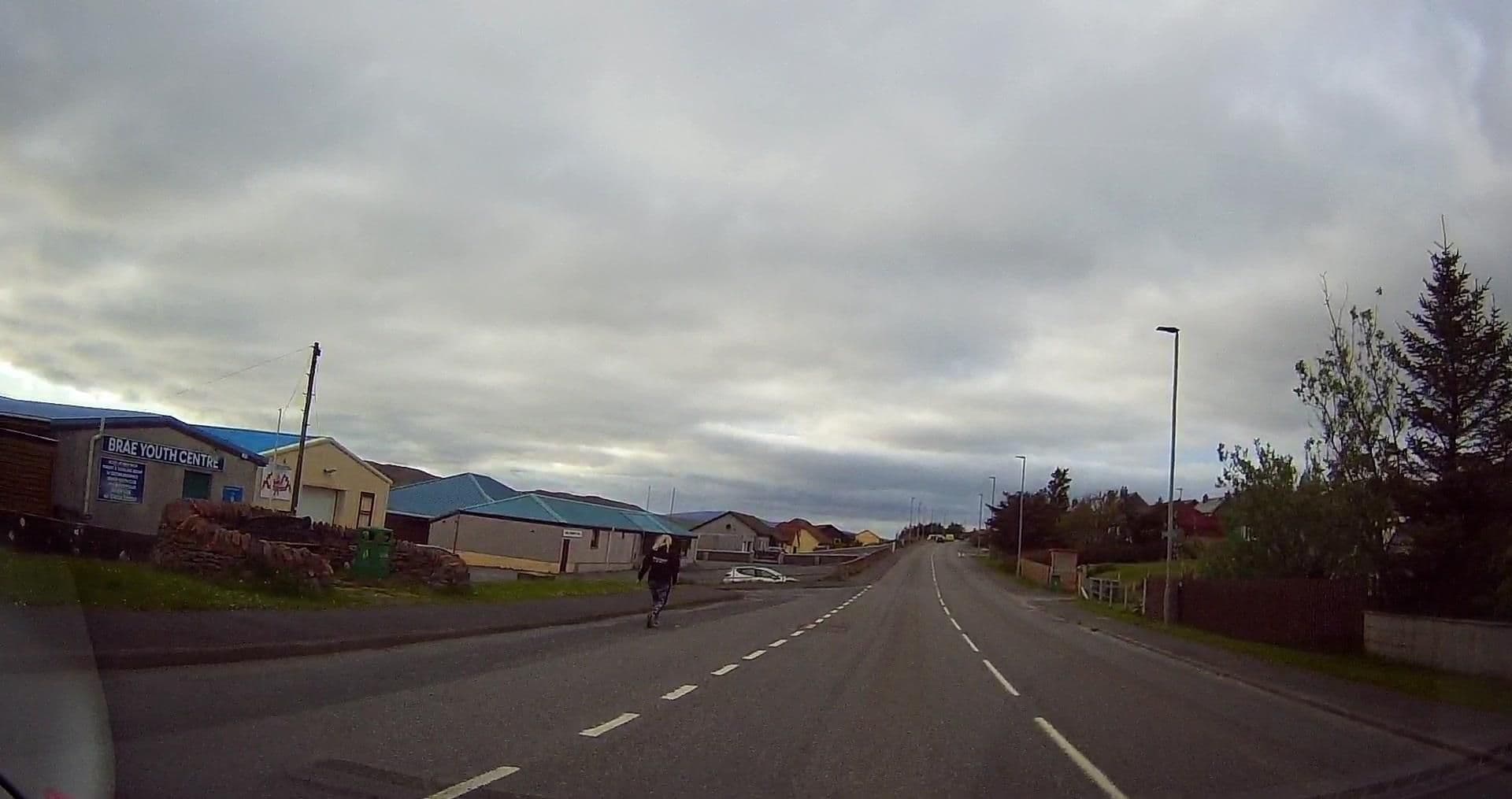 Street view near Drumquin Guest House, Scalloway — © tallguy (CC BY-SA · Mapillary)