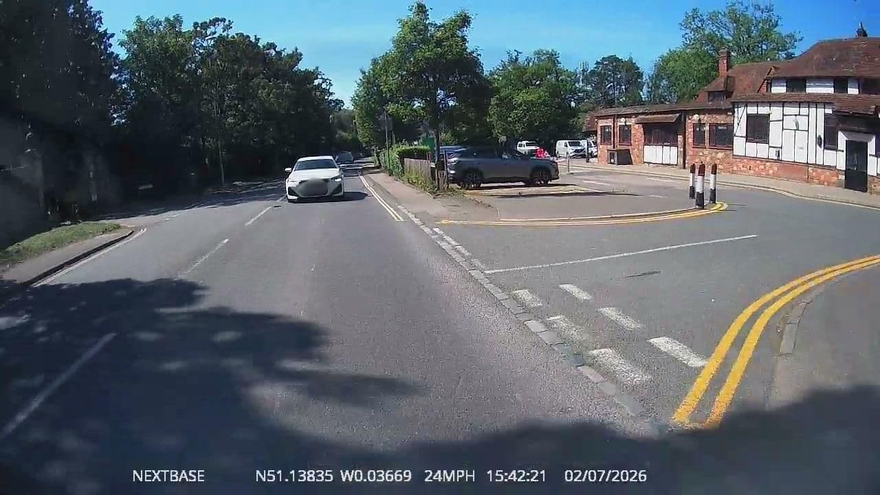 Street view near Crowne Plaza Felbridge, East Grinstead — © OrangeHurst97 (CC BY-SA · Mapillary)