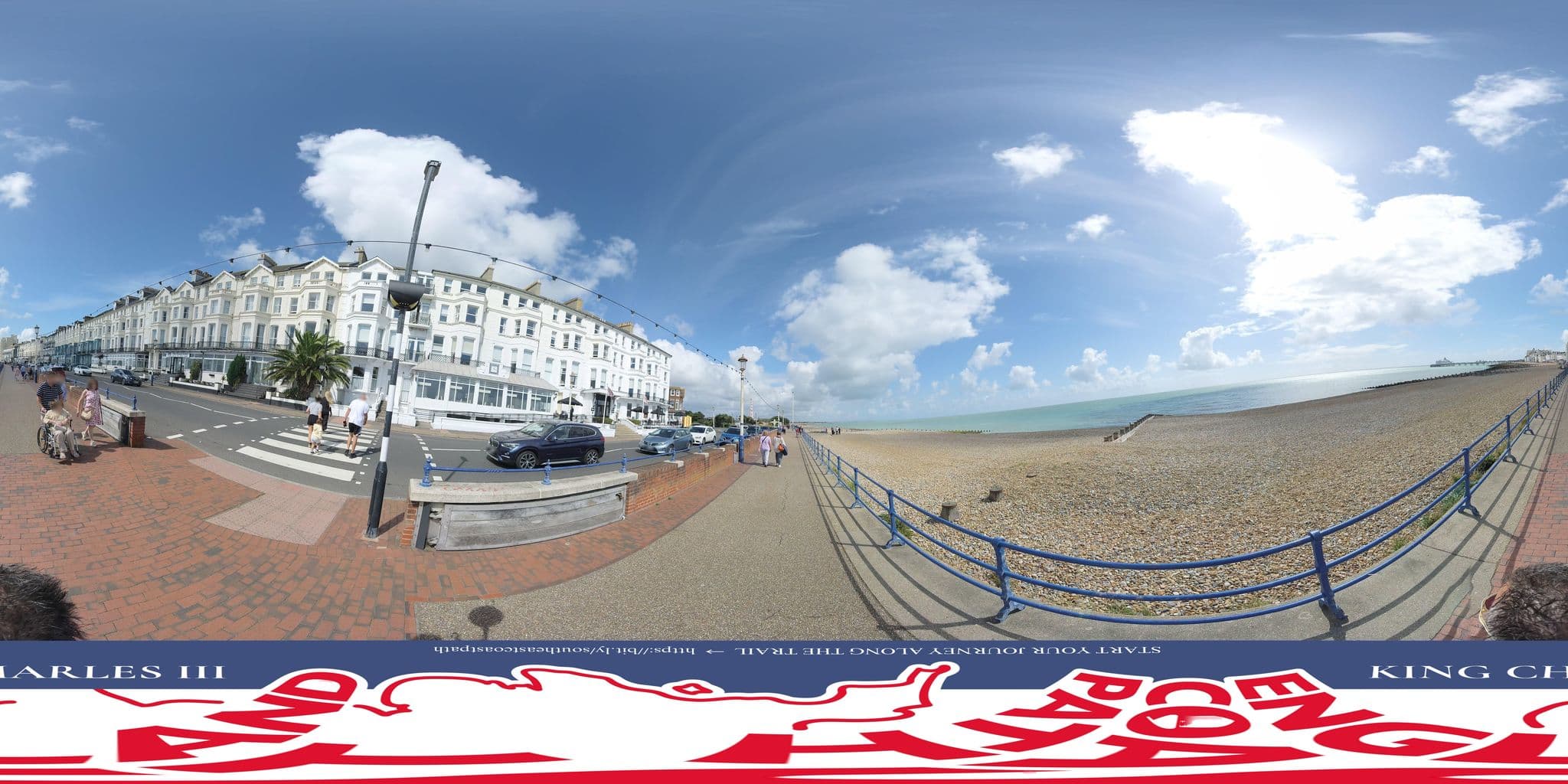 Street view near Cambridge House, Eastbourne — © EnglandCoastPath (CC BY-SA · Mapillary)