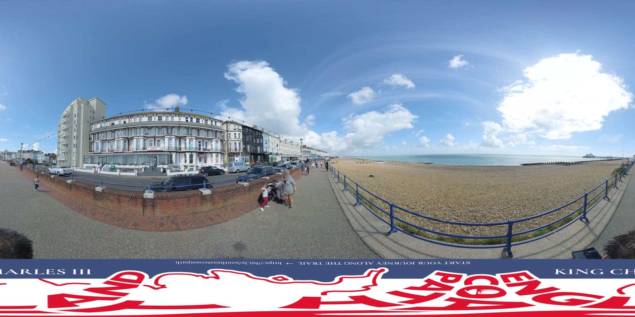 Street view near The Waterside Boutique Hotel, Eastbourne — © EnglandCoastPath (CC BY-SA · Mapillary)