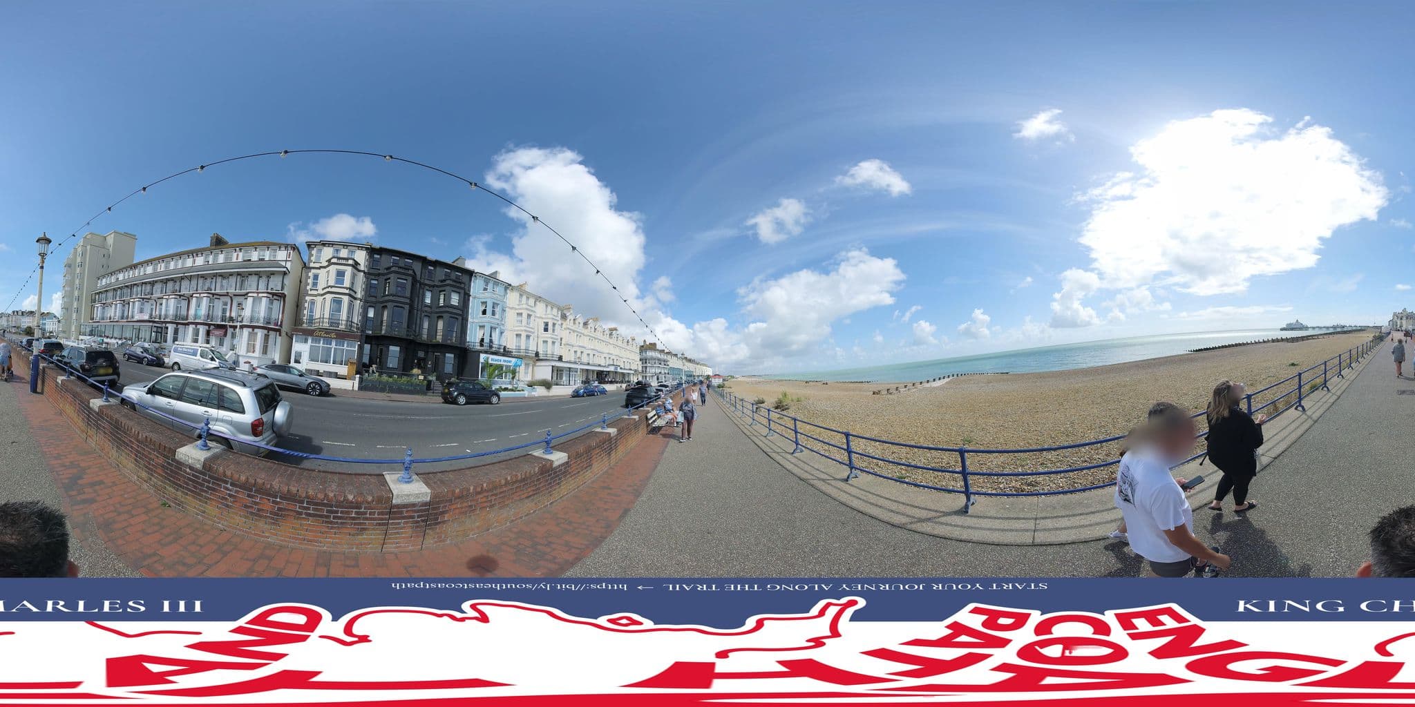 Street view near Port Hotel, Eastbourne — © EnglandCoastPath (CC BY-SA · Mapillary)