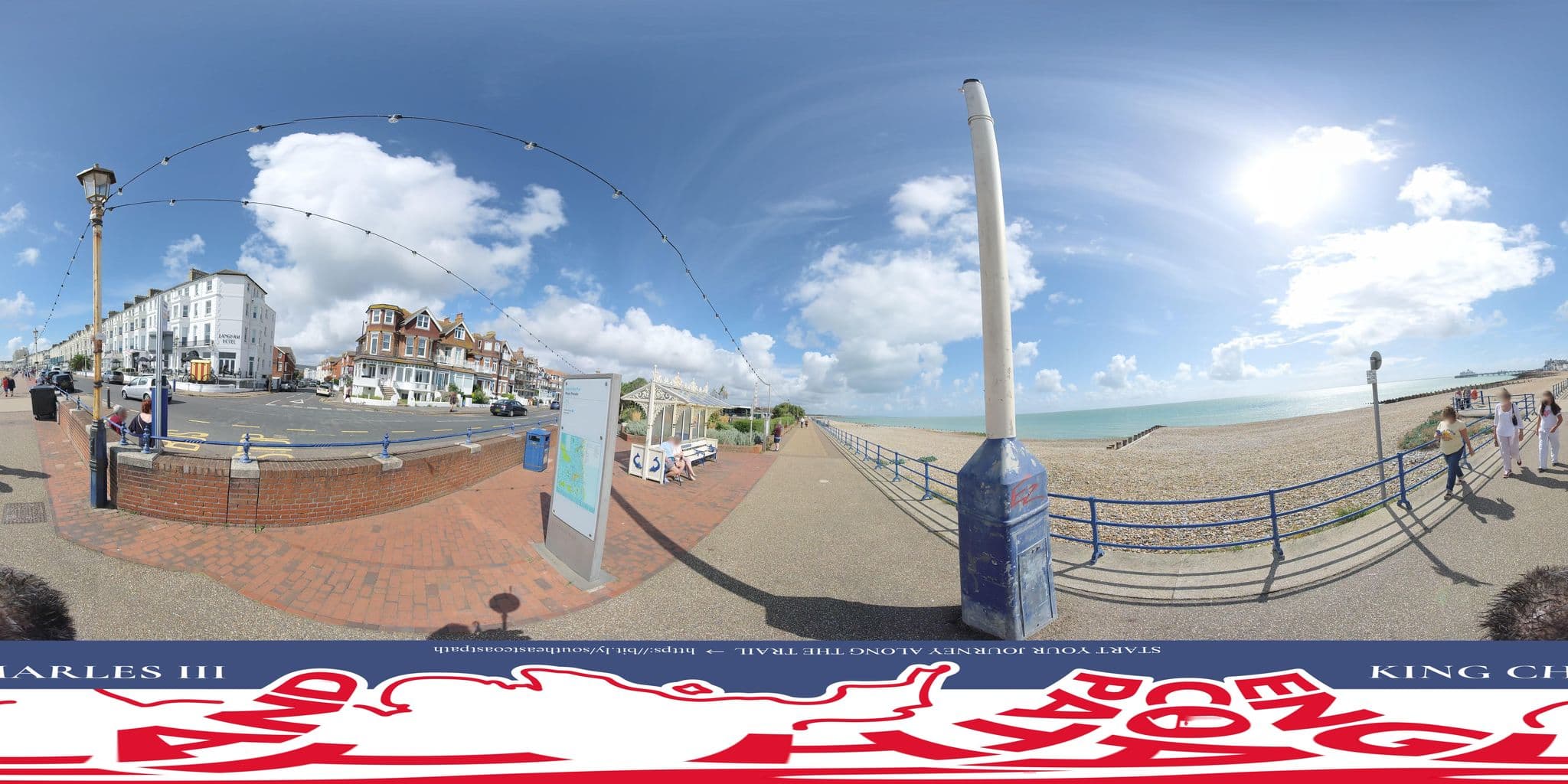 Street view near Beachside Guesthouse and Holiday Apartments, Eastbourne — © EnglandCoastPath (CC BY-SA · Mapillary)