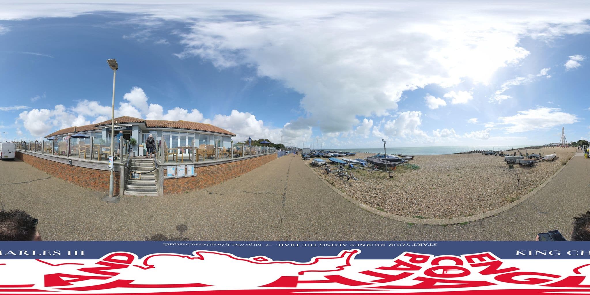 Street view near Treasure Island Adventure Park, Eastbourne — © EnglandCoastPath (CC BY-SA · Mapillary)