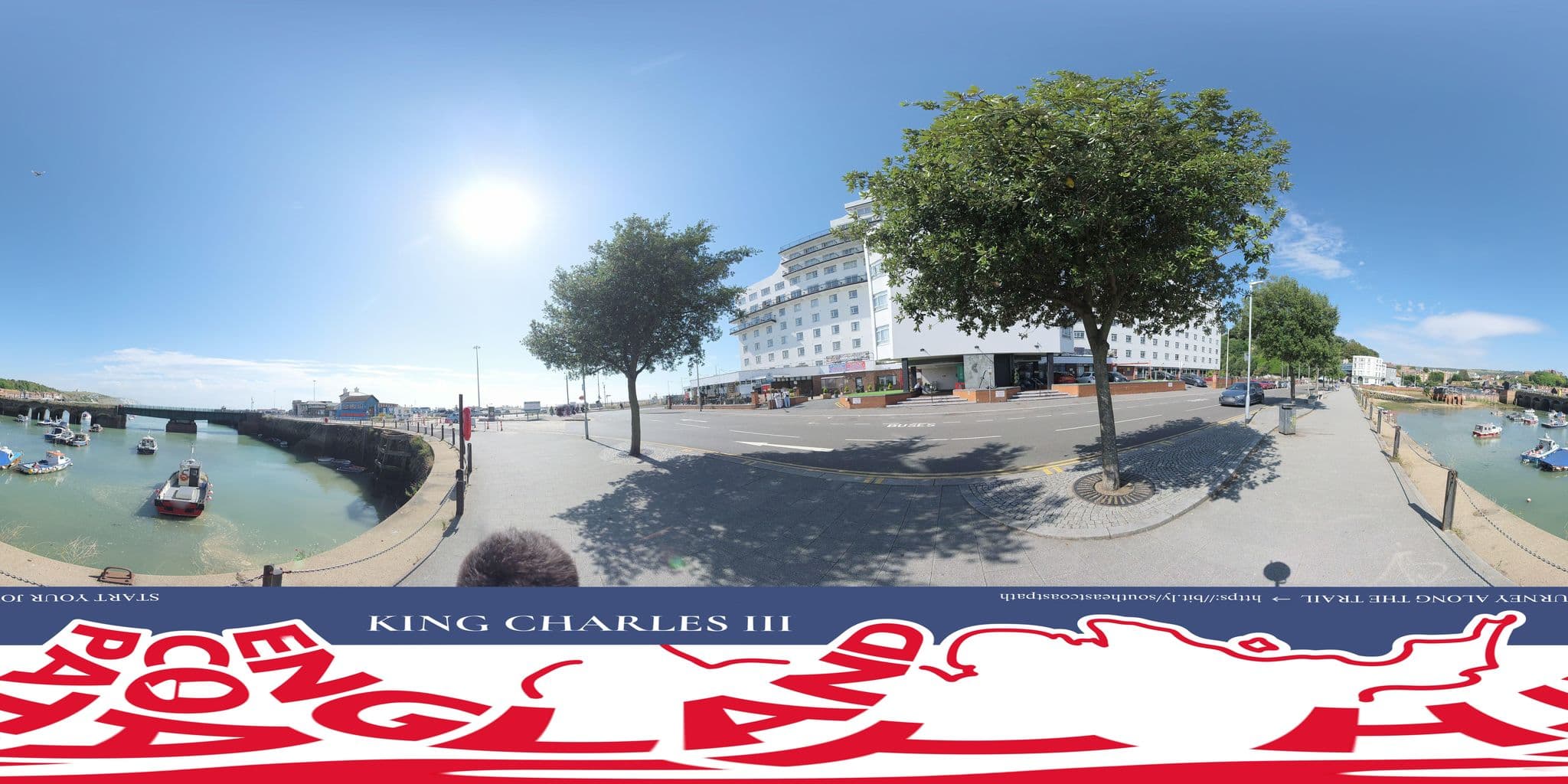 Street view near Brittania Hotels, Folkestone — © EnglandCoastPath (CC BY-SA · Mapillary)