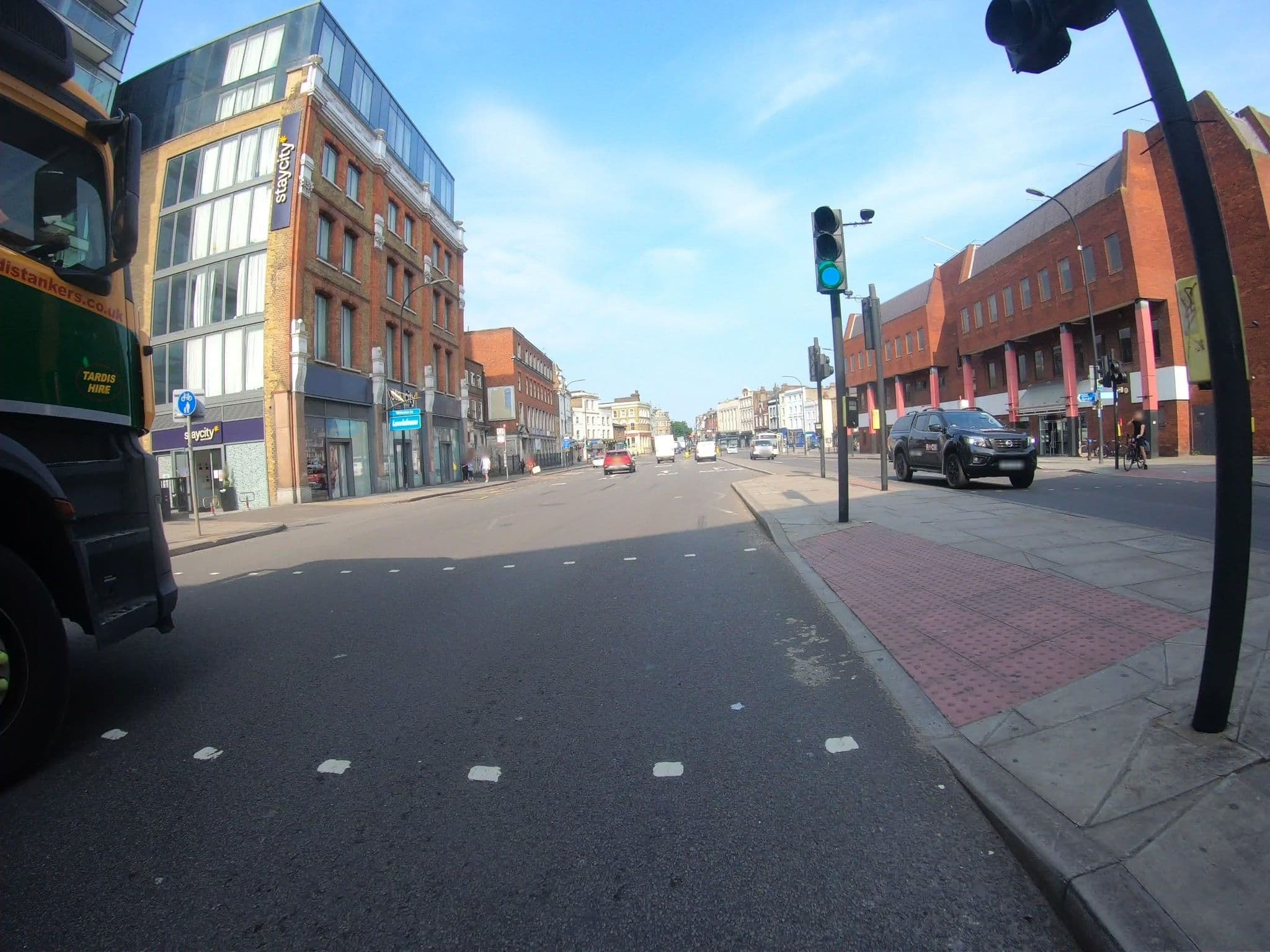 Street view near Travelodge, Greenwich — © wmorland (CC BY-SA · Mapillary)