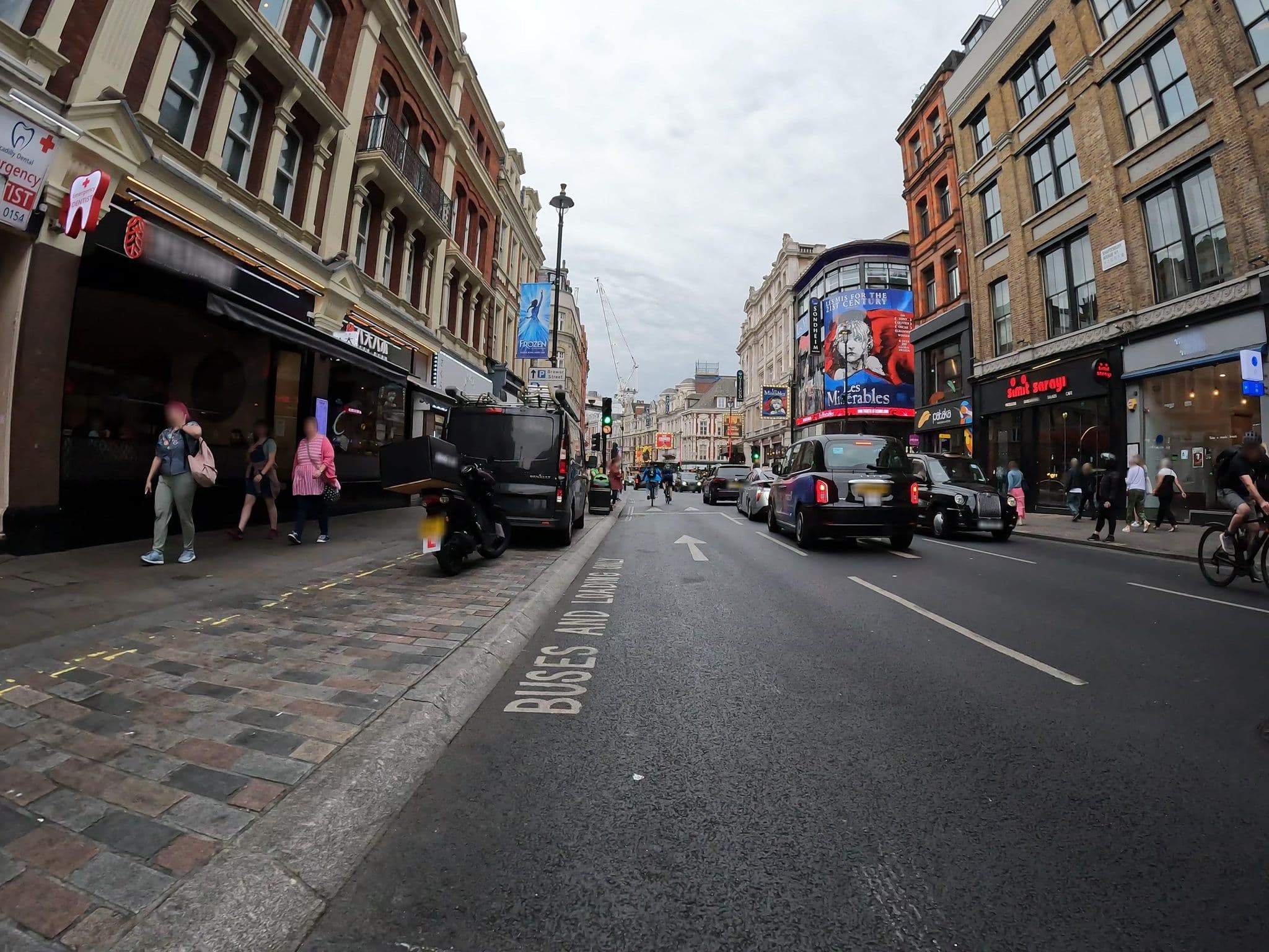 Street view near The Shaftesbury, Soho — © erias (CC BY-SA · Mapillary)