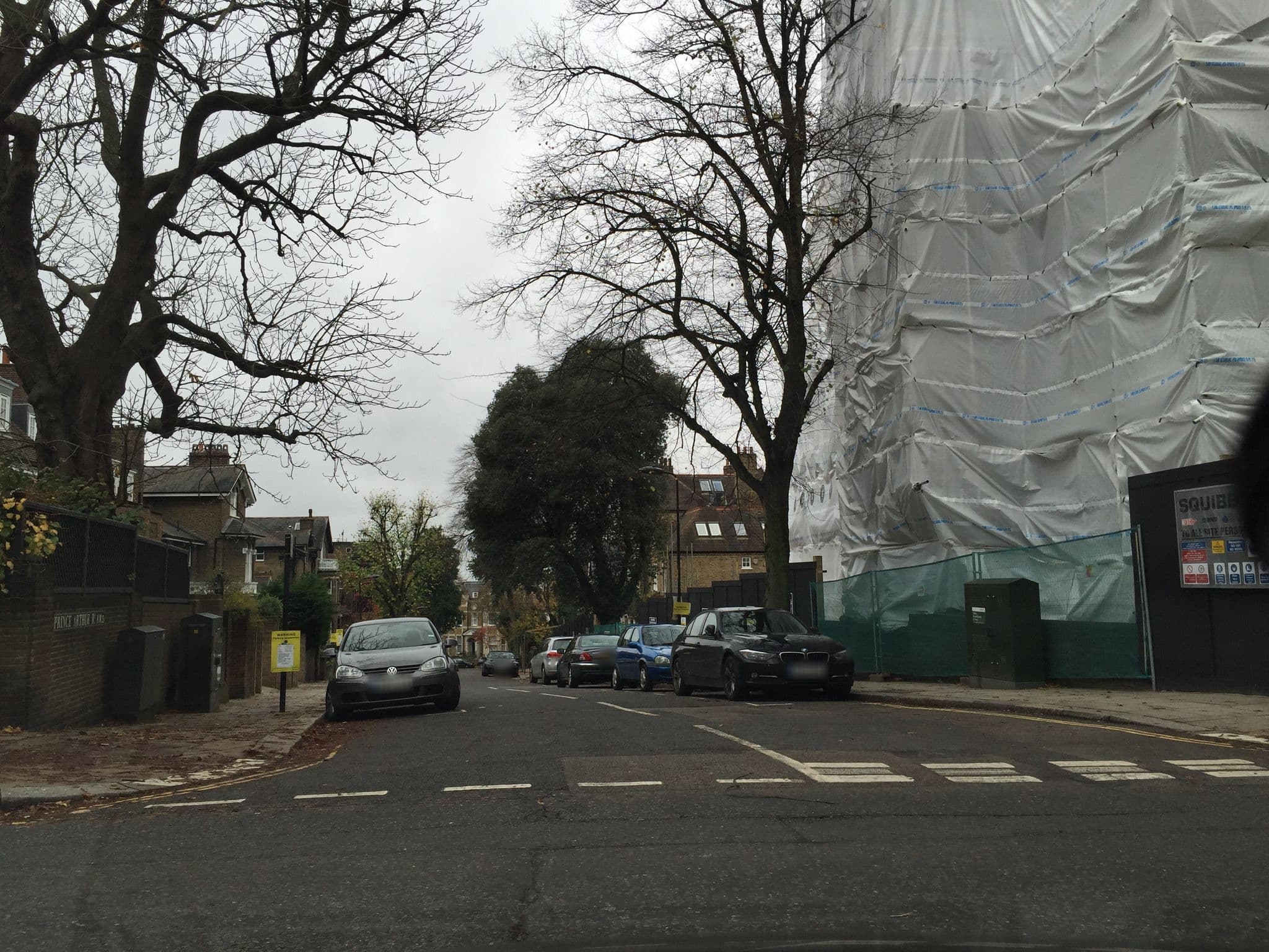 Street view near The Hyelm Group, Belsize Park — © tcoppel (CC BY-SA · Mapillary)