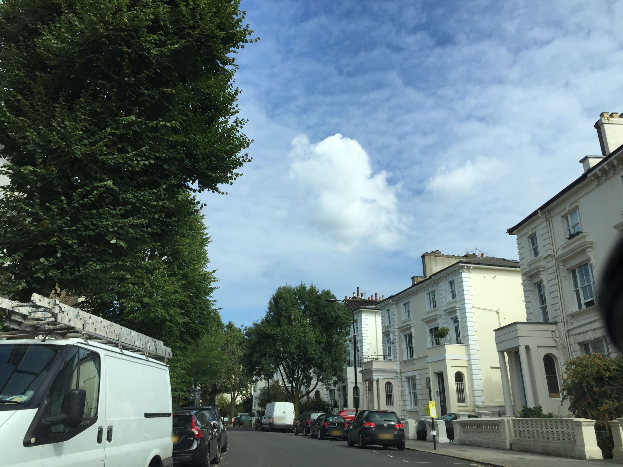 Street view near Buckland Hotel, Belsize Park — © tcoppel (CC BY-SA · Mapillary)