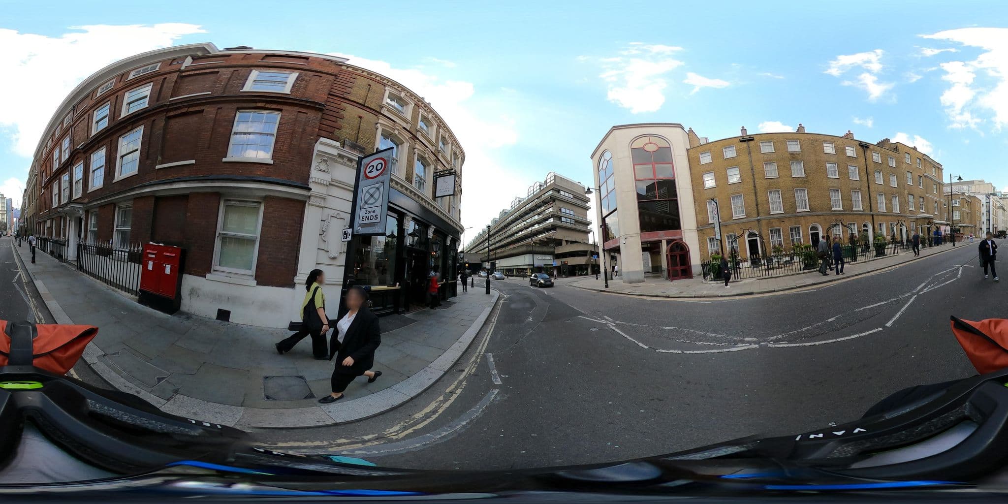 Street view near The Barbican Rooms, Barbican — © Stefdegreef (CC BY-SA · Mapillary)