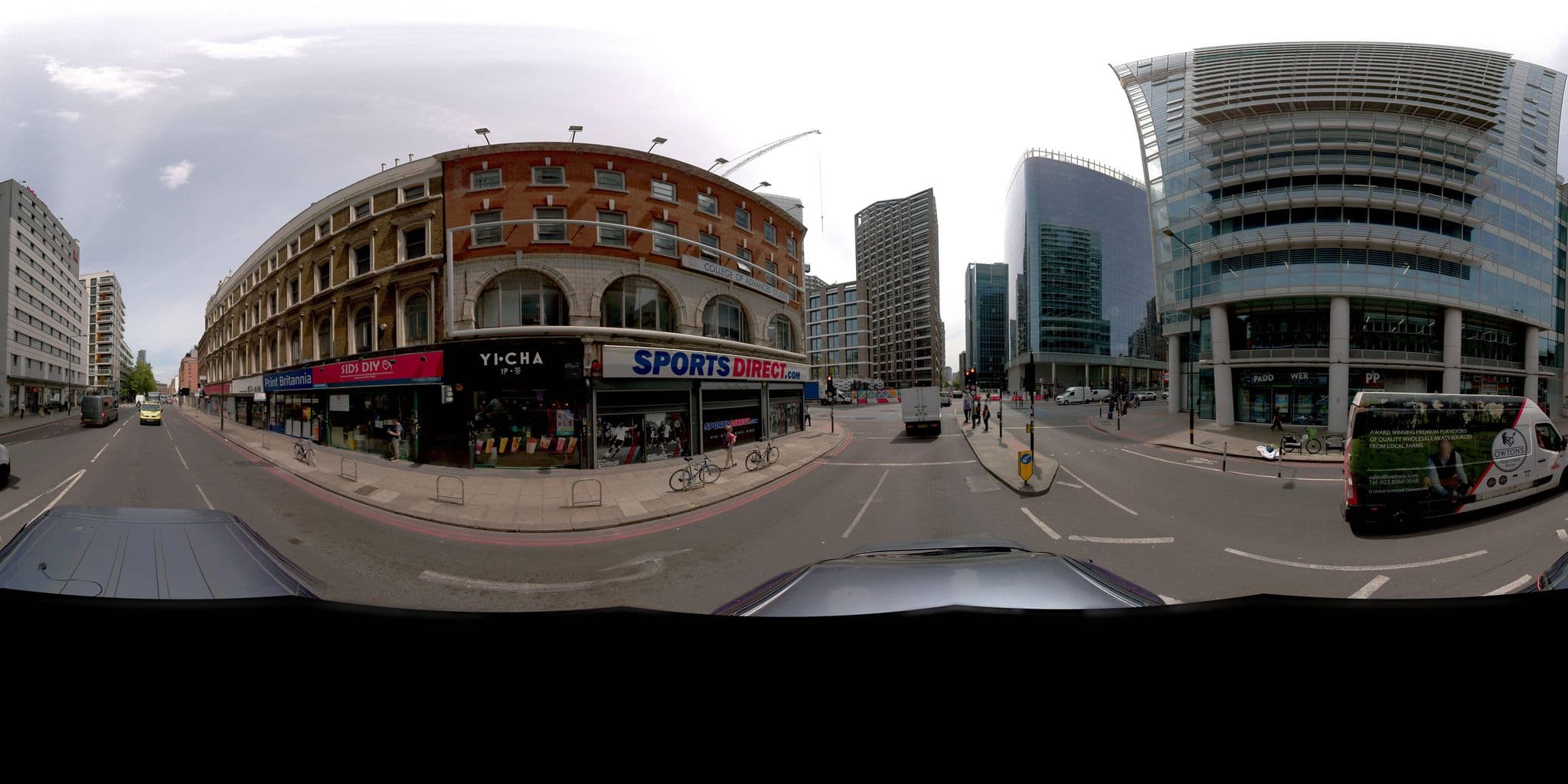 Street view near Hotel One in Londan, Whitechapel — © jeffreymartin (CC BY-SA · Mapillary)