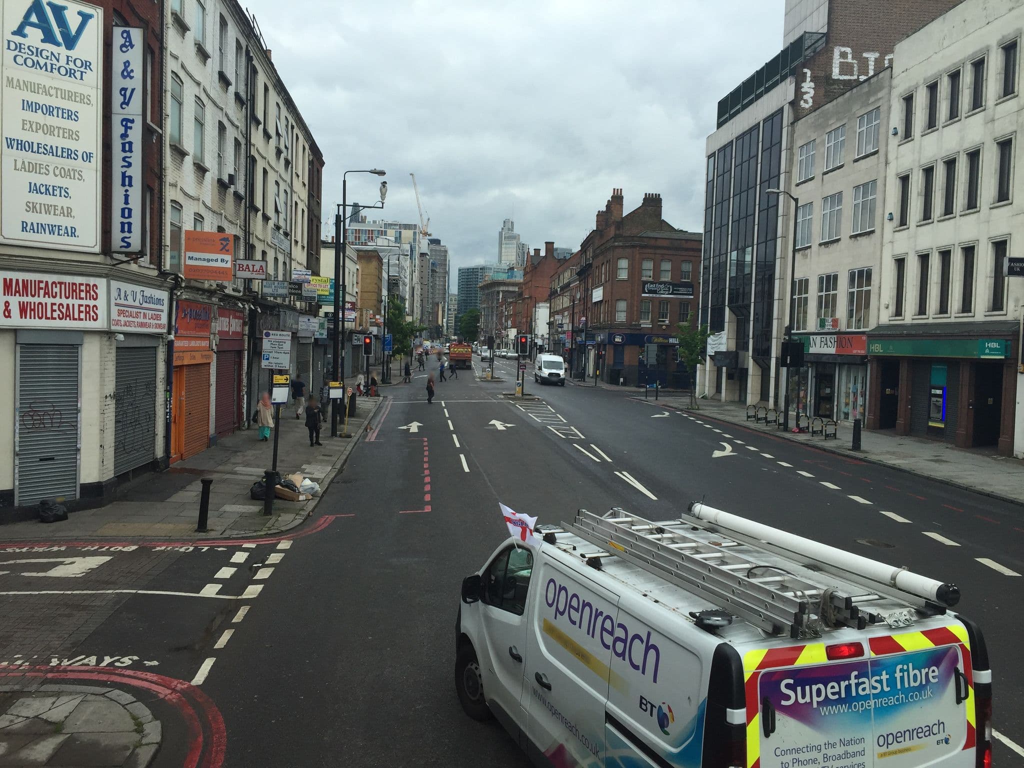 Street view near Aptel East Hotel, Whitechapel — © mdroads (CC BY-SA · Mapillary)
