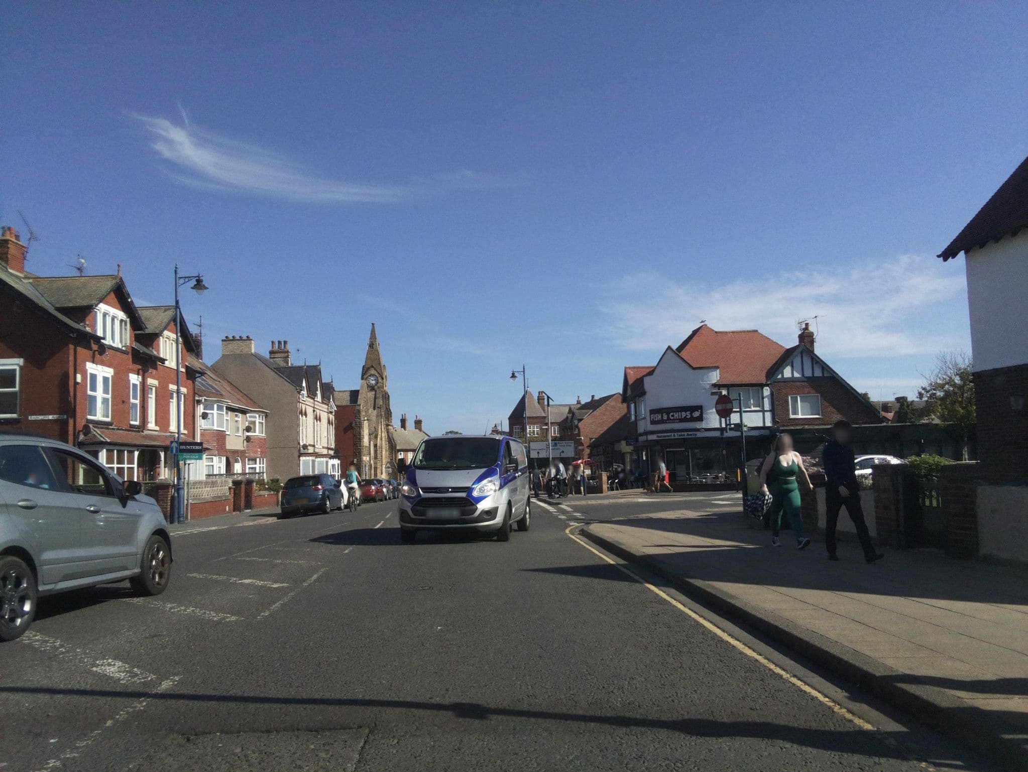 Street view near Trout Cottage, Filey — © southglos (CC BY-SA · Mapillary)