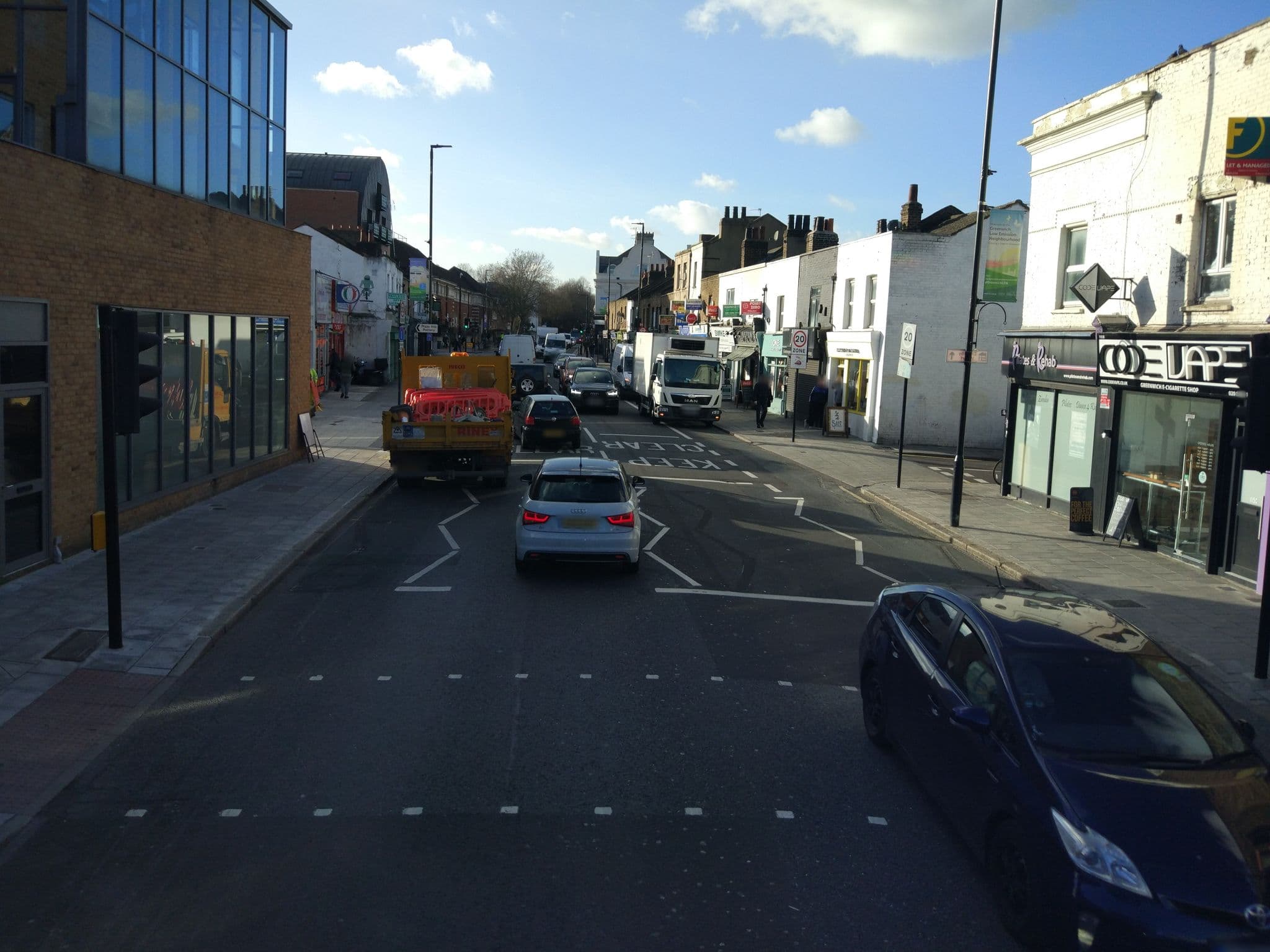 Street view near Cygnet House Serviced Apartments, Greenwich — © vlivyur (CC BY-SA · Mapillary)