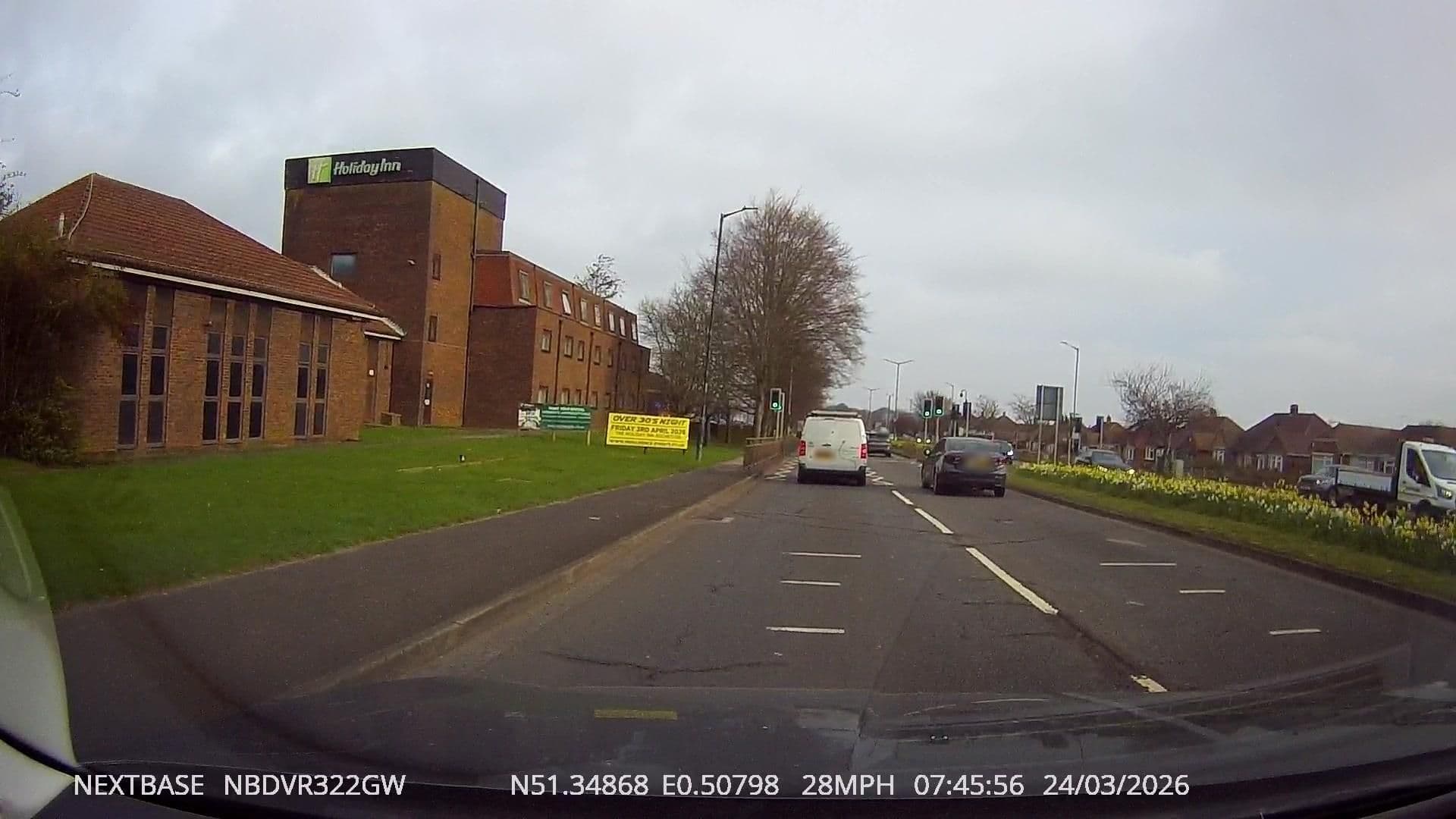 Street view near Holiday Inn, Burham — © tallguy (CC BY-SA · Mapillary)