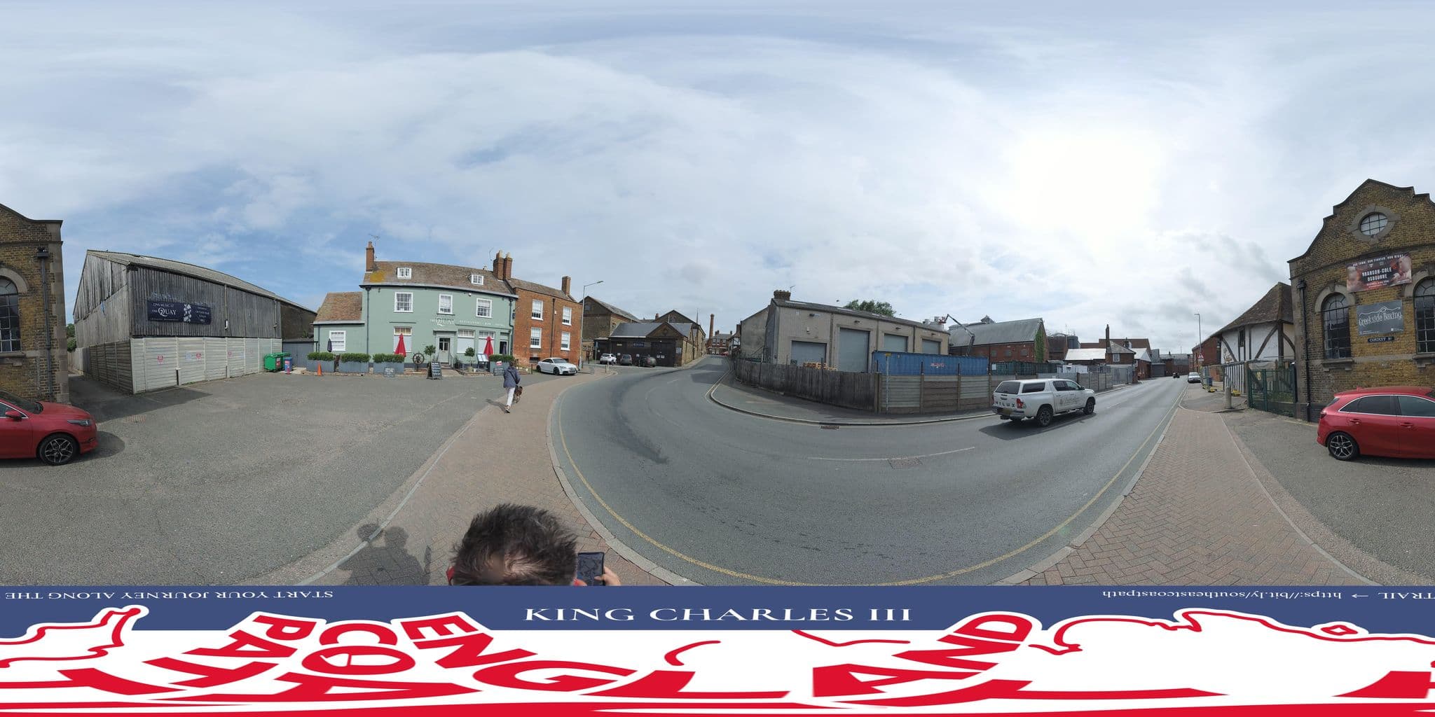 Street view near Swan Quay Inn, Faversham — © EnglandCoastPath (CC BY-SA · Mapillary)