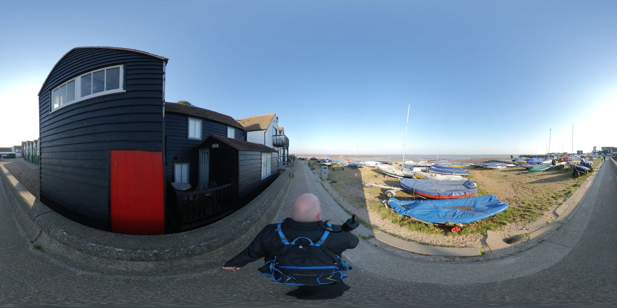 Street view near Fishermen's Huts, Whitstable — © jkingsleya (CC BY-SA · Mapillary)