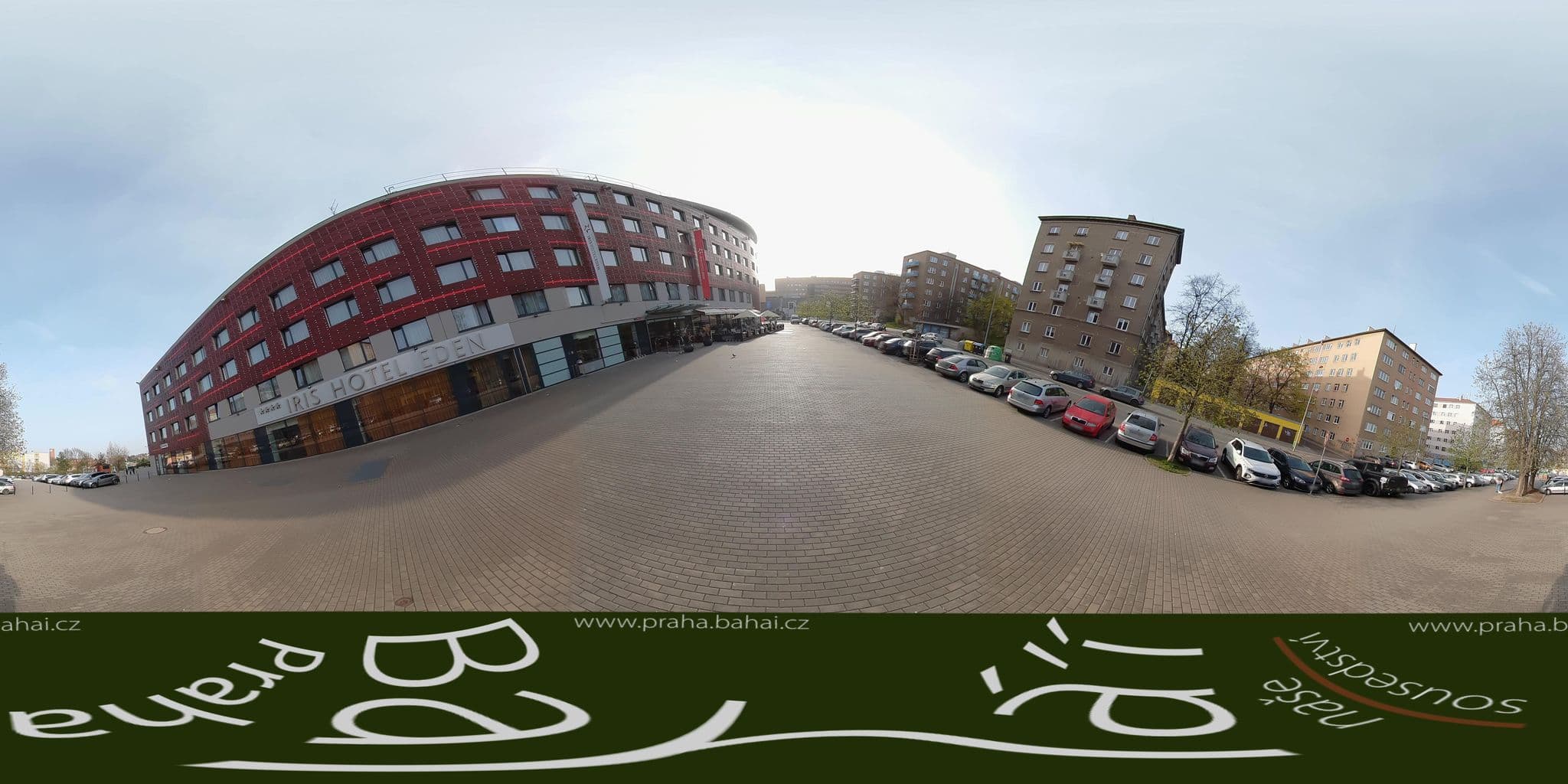 Street view near Iris Hotel Eden, Vršovice — © Bahai_Praha (CC BY-SA · Mapillary)