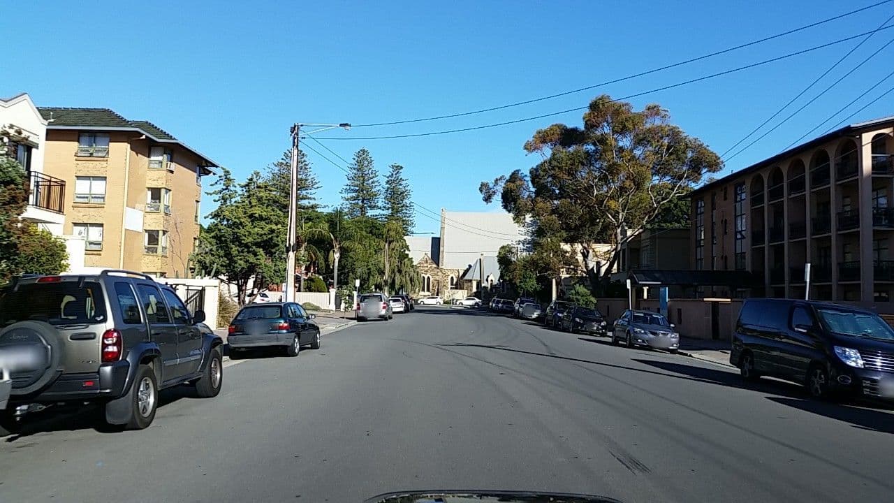Street view near Atlantic Towers, Glenelg — © didz (CC BY-SA · Mapillary)