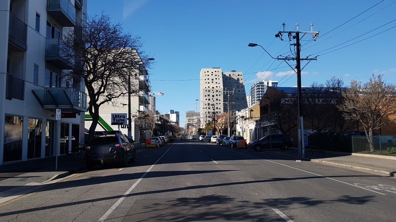 Street view near UniLodge on Waymouth, Adelaide — © didz (CC BY-SA · Mapillary)