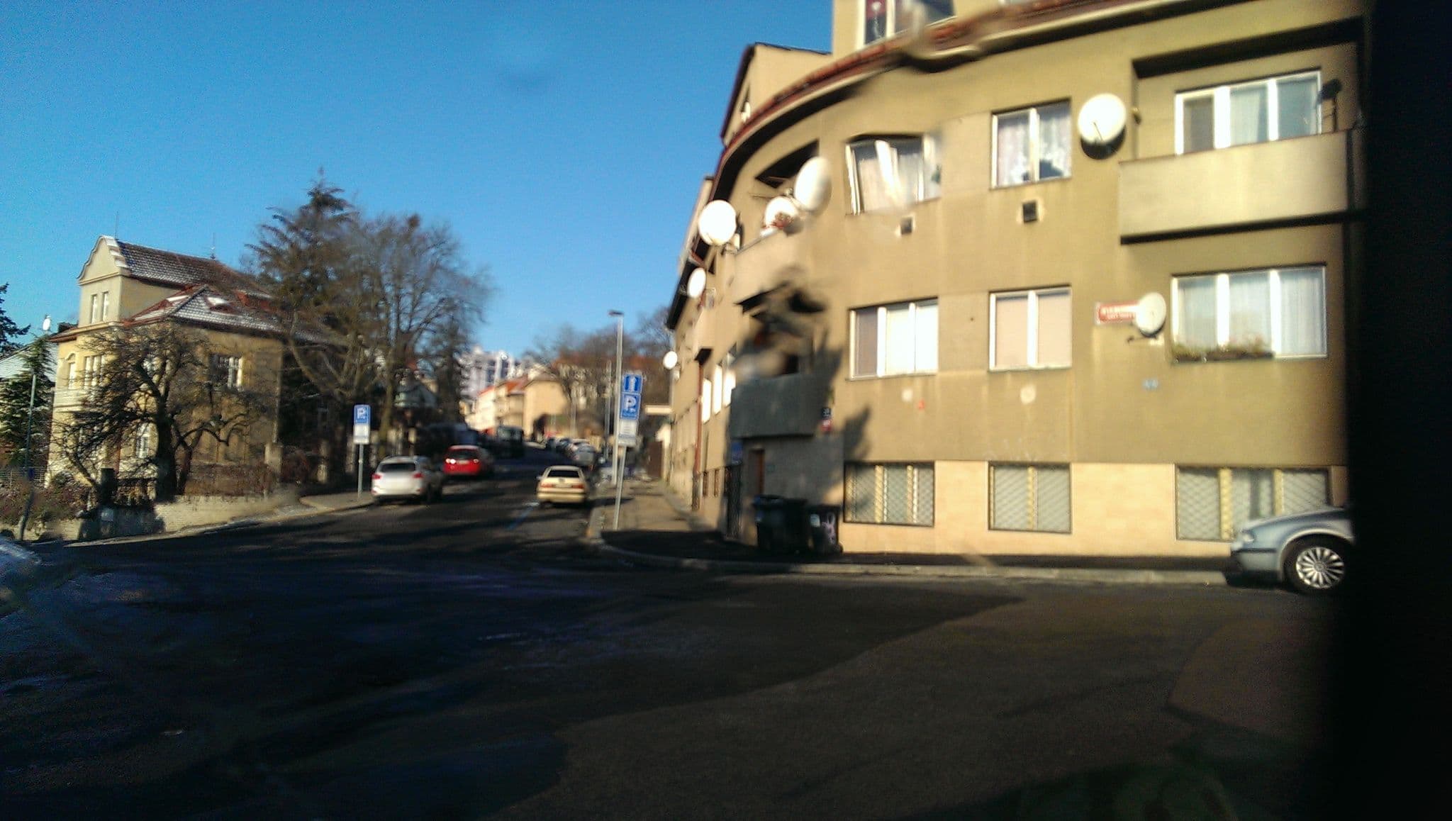 Street view near Pension CubeNeumann, Kobylisy — © bufonto (CC BY-SA · Mapillary)