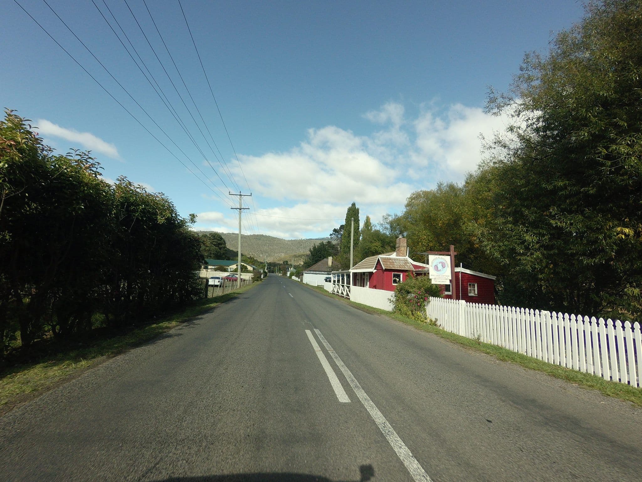 Street view near Platypus Playground Riverside Cottage, New Norfolk — © tastrax (CC BY-SA · Mapillary)