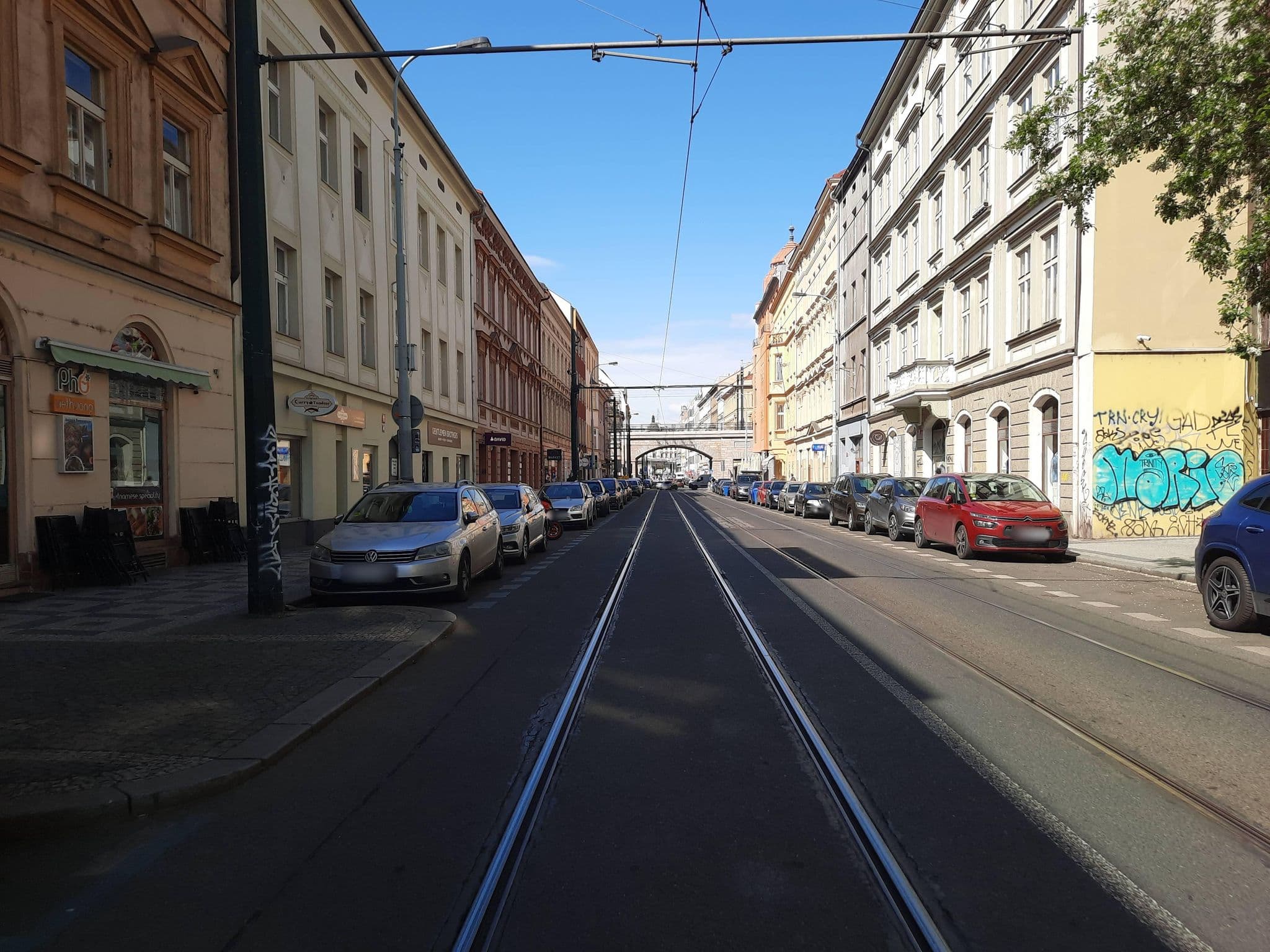Street view near Pension Florenc, Karlín — © ondrejlopatka (CC BY-SA · Mapillary)