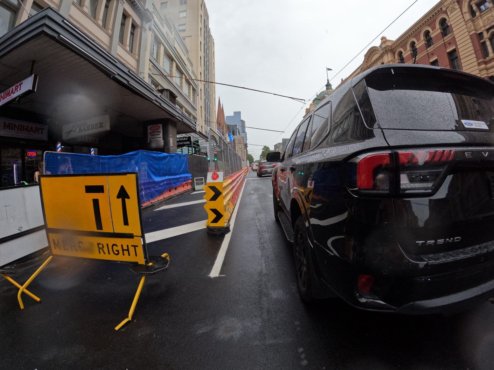 Street view near Elephant Backpackers, Melbourne City Centre — © skillsy (CC BY-SA · Mapillary)