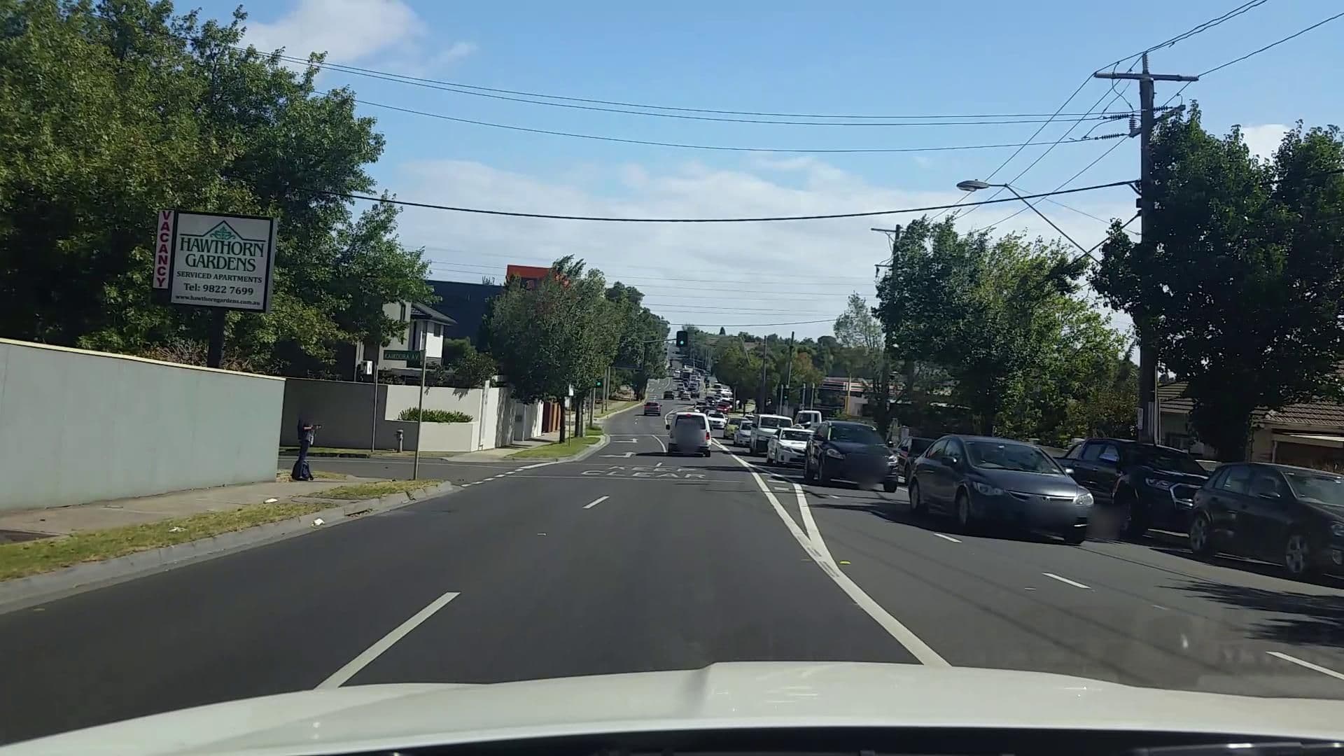 Street view near Hawthorn Gardens Serviced Apartments, Glenferrie — © mattburt7 (CC BY-SA · Mapillary)