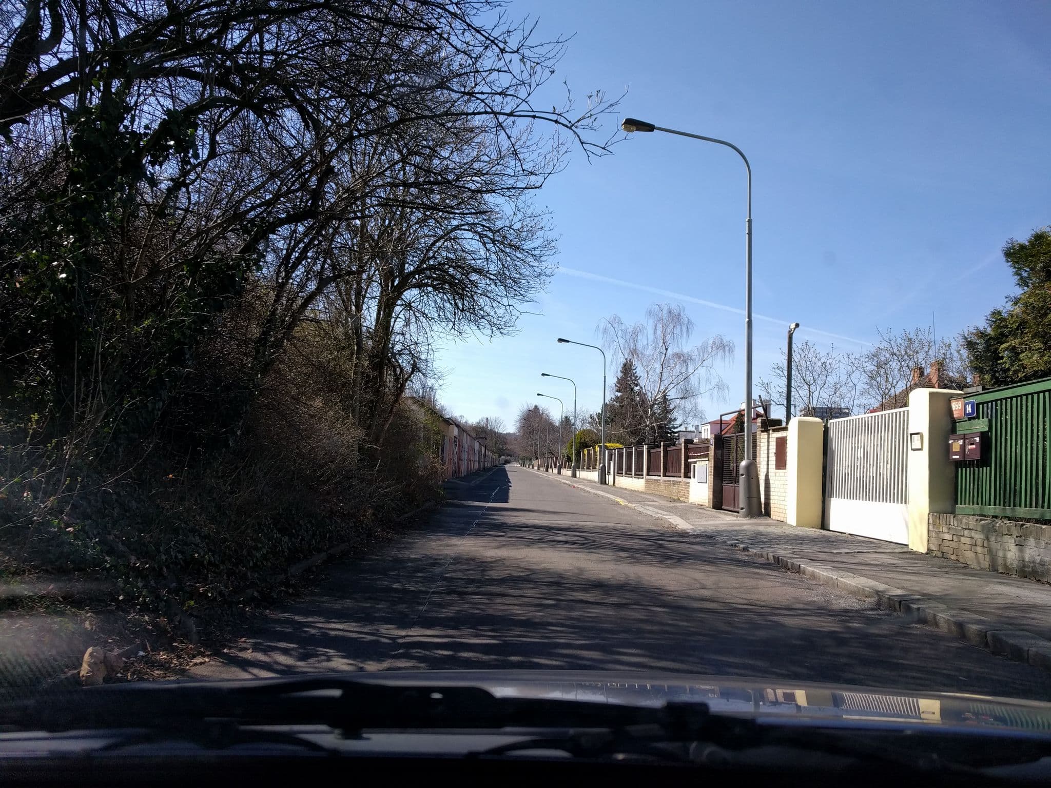 Street view near Dejvice Apartments, Střešovice — © zbycz (CC BY-SA · Mapillary)