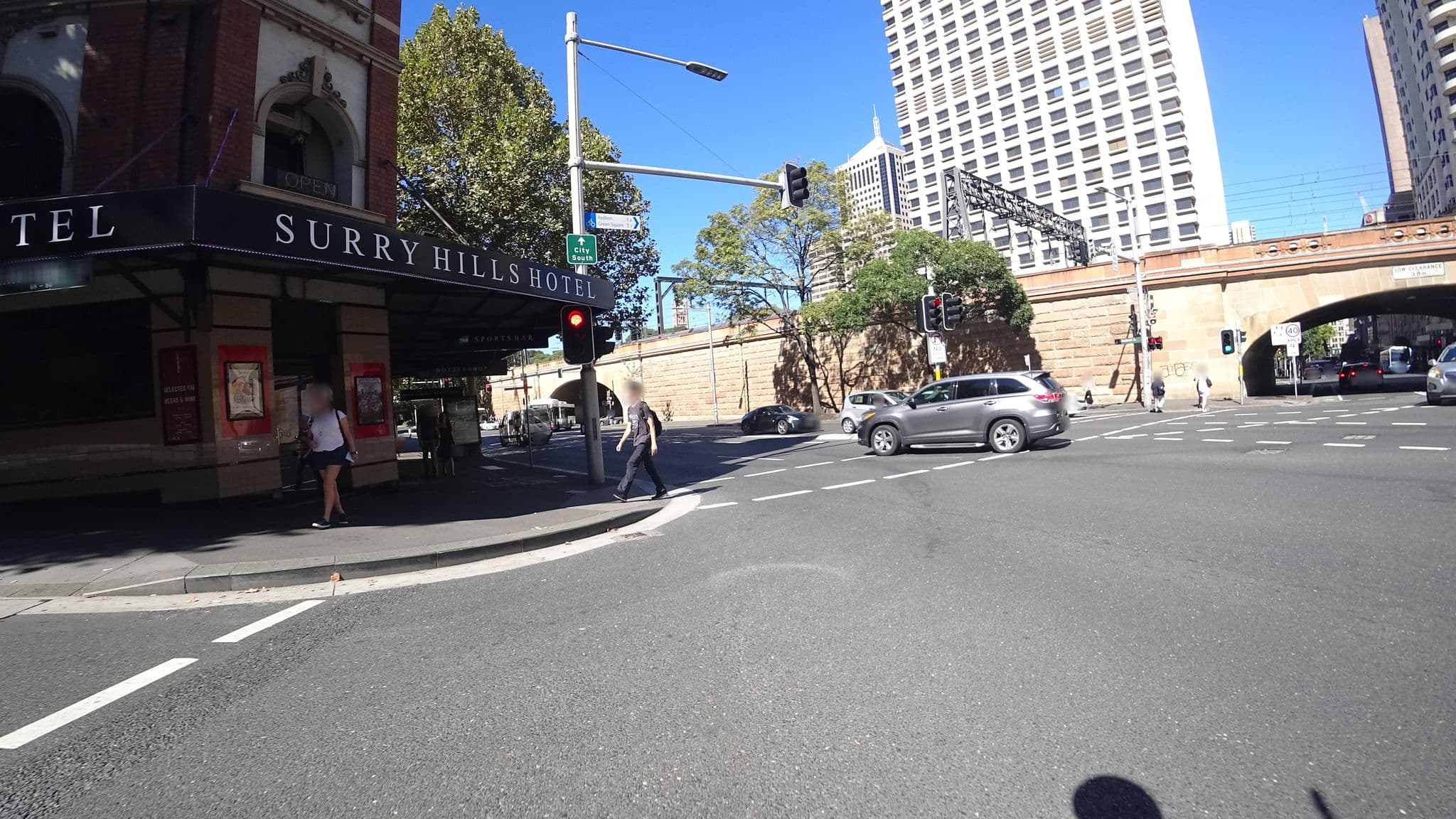 Street view near Hyde Park Backpackers, Haymarket — © aharvey (CC BY-SA · Mapillary)
