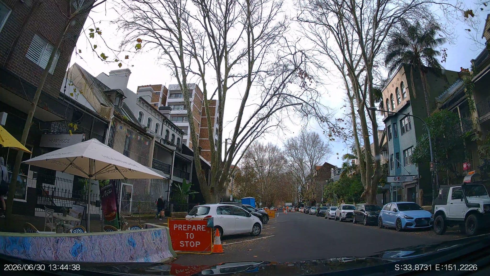 Street view near Great Aussie Backpackers, Woolloomooloo — © aHS (CC BY-SA · Mapillary)