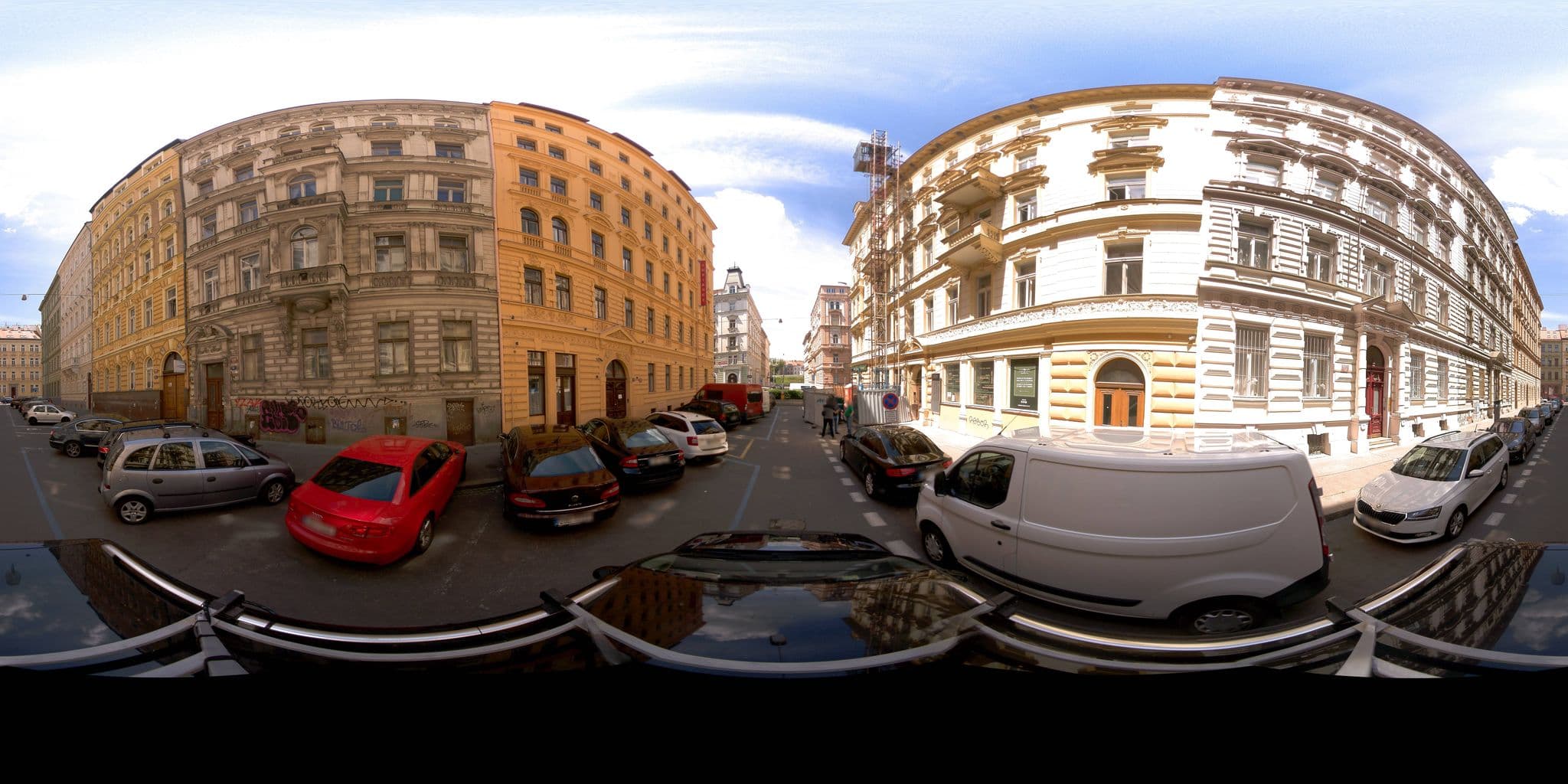Street view near Ambiente Hotel, Královské Vinohrady — © jeffreymartin (CC BY-SA · Mapillary)