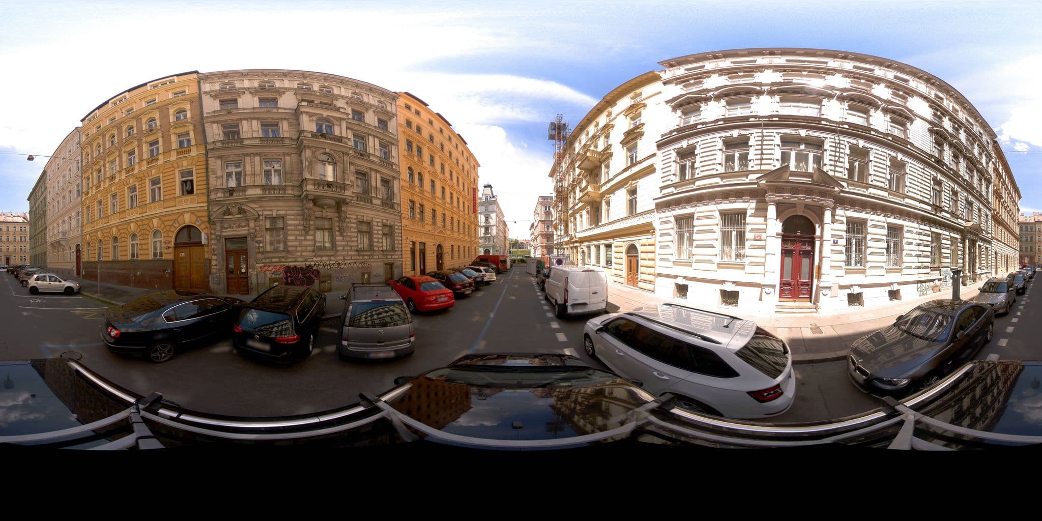 Street view near Apartment Prague, Královské Vinohrady — © jeffreymartin (CC BY-SA · Mapillary)