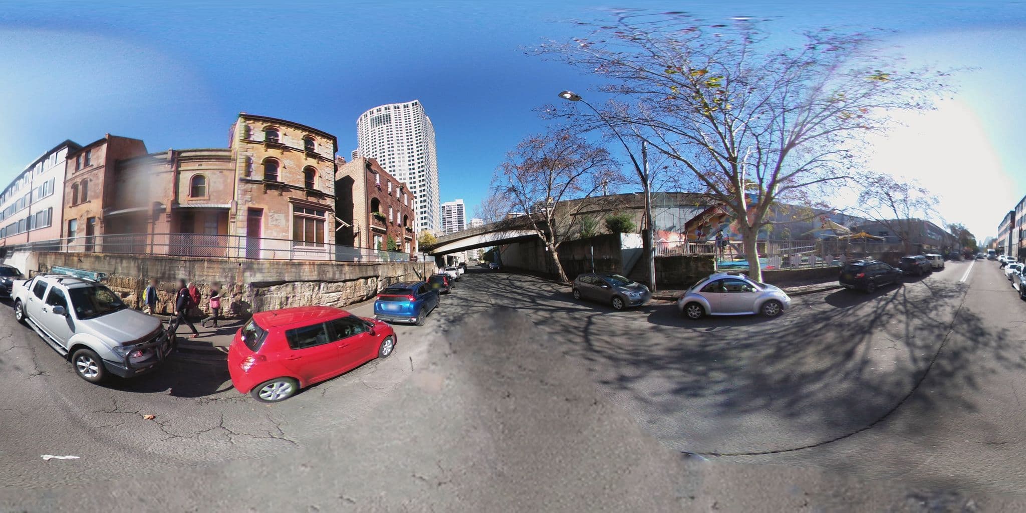 Street view near Sydney Harbour YHA, The Rocks — © aharvey (CC BY-SA · Mapillary)