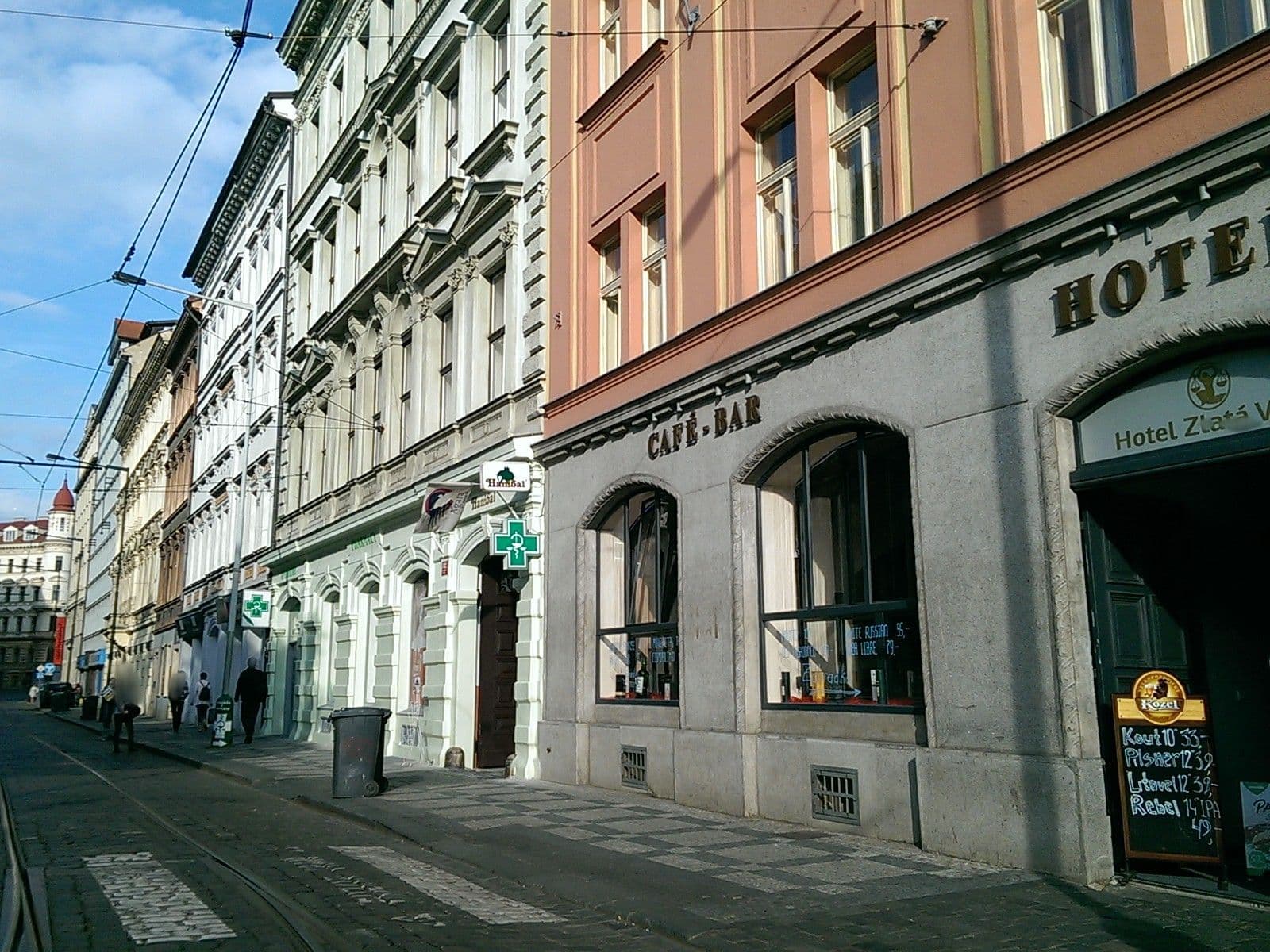 Street view near Hotel Zlatá Váha, Prague
