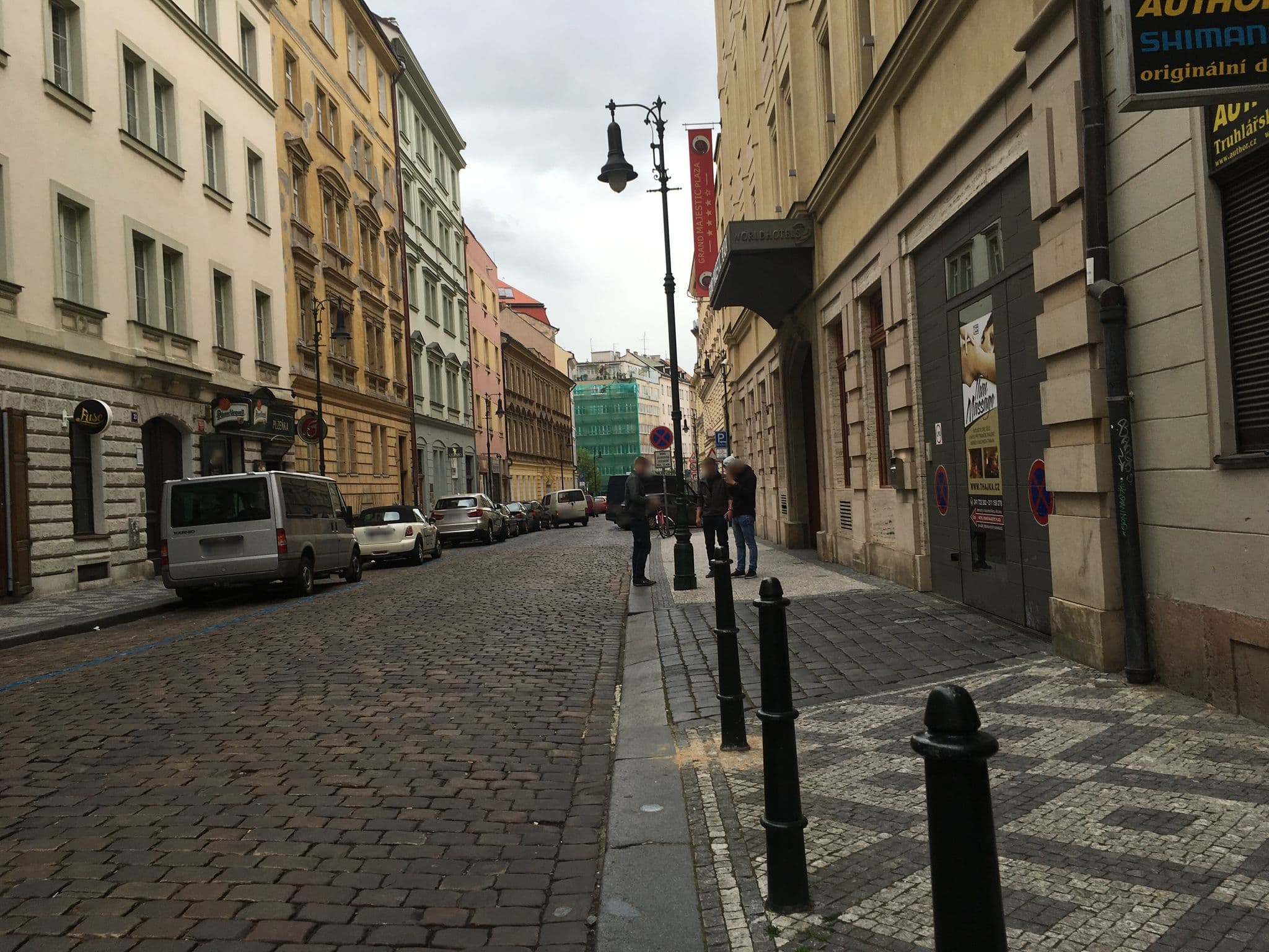 Street view near Hotel Grand Majestic Plaza, Prague