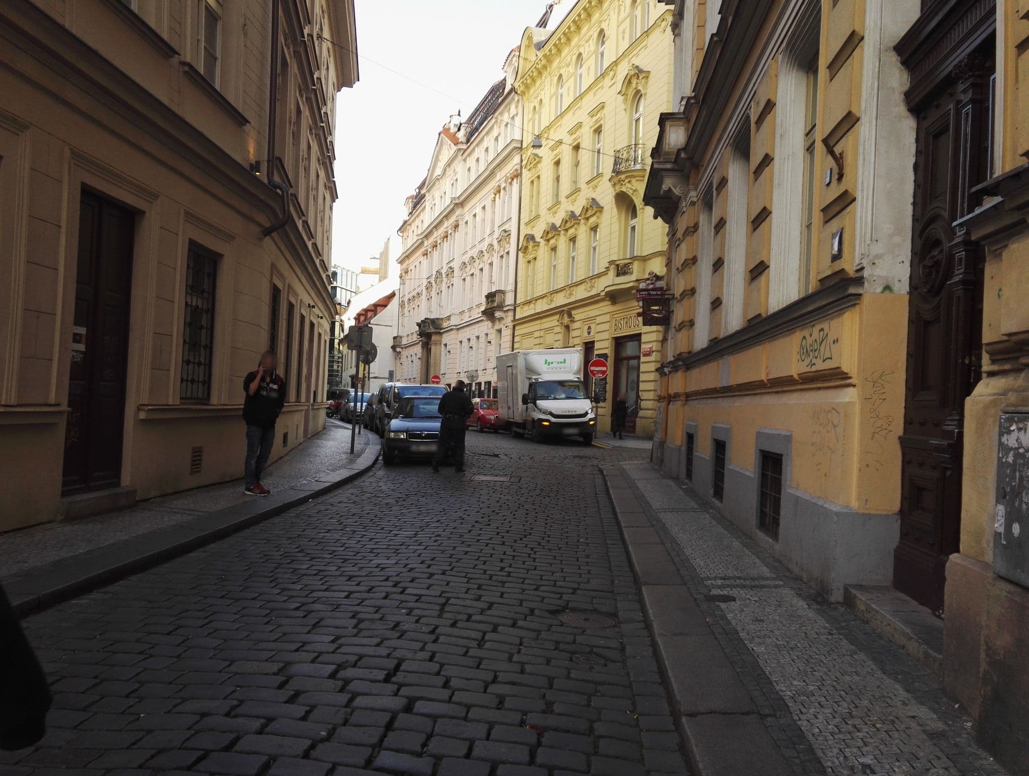 Street view near Safestay Hostel, Nové Město
