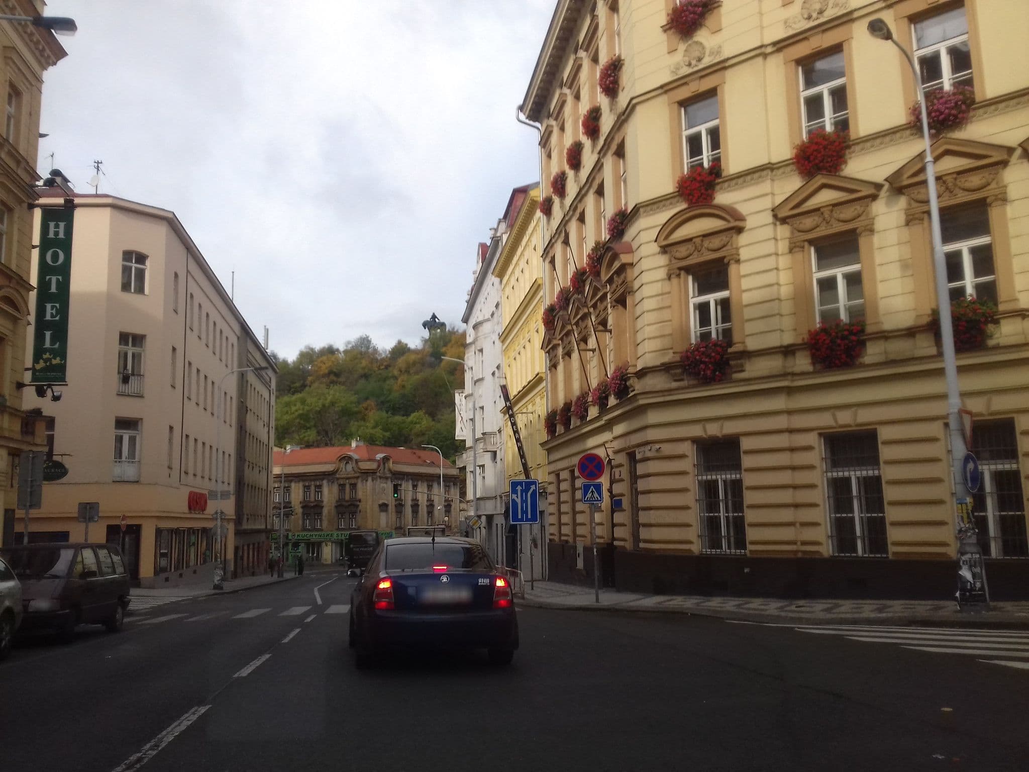 Street view near Three Crowns hotel, Žižkov — © hodkowicz (CC BY-SA · Mapillary)