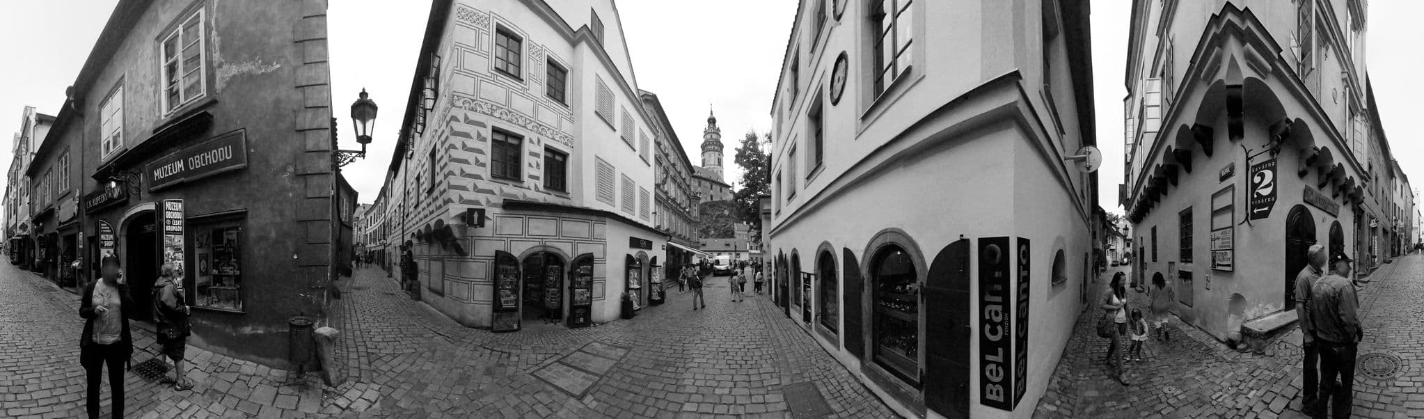 Street view near Pension Čert a Káča, Český Krumlov