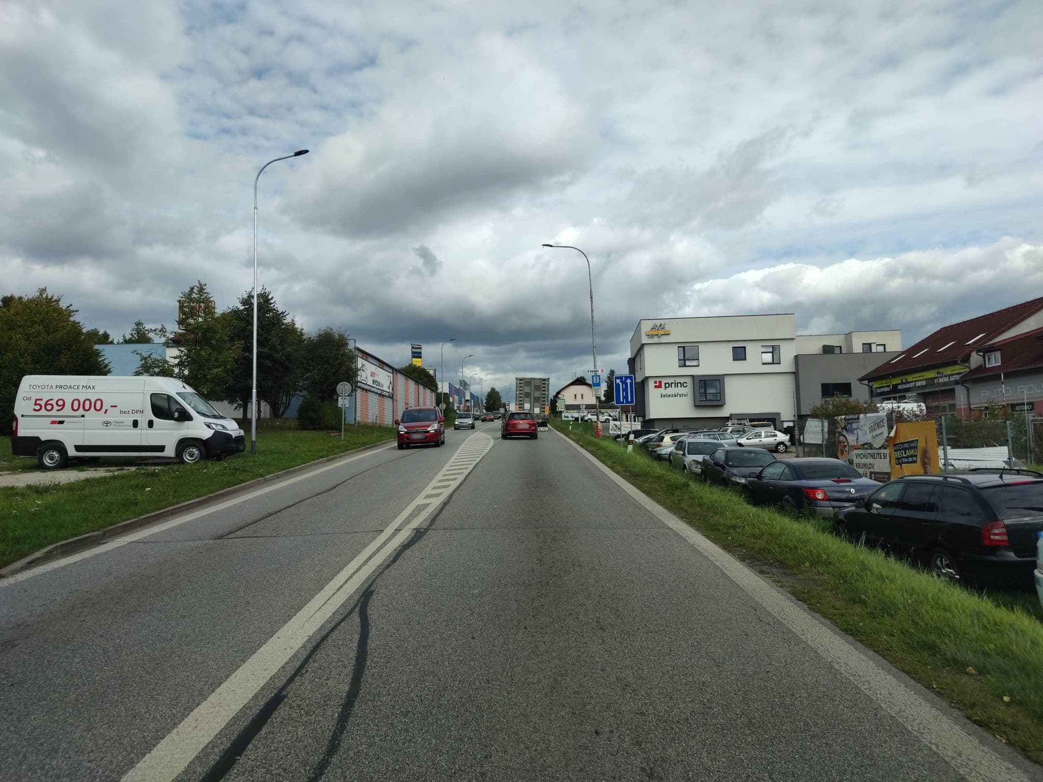 Street view near Penzion Globus, Český Krumlov