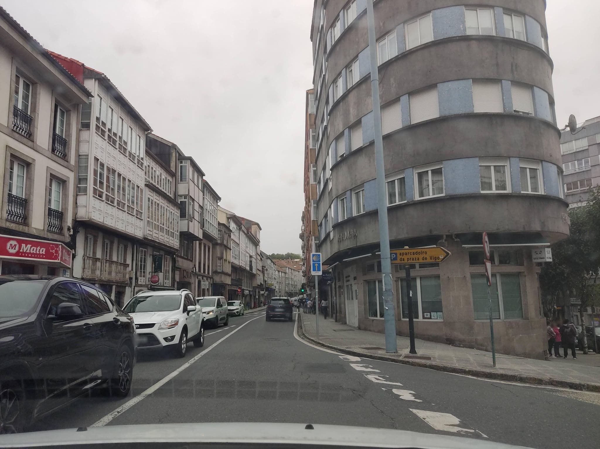 Street view near Hostal Charo, Santiago de Compostela — © mCalle (CC BY-SA · Mapillary)