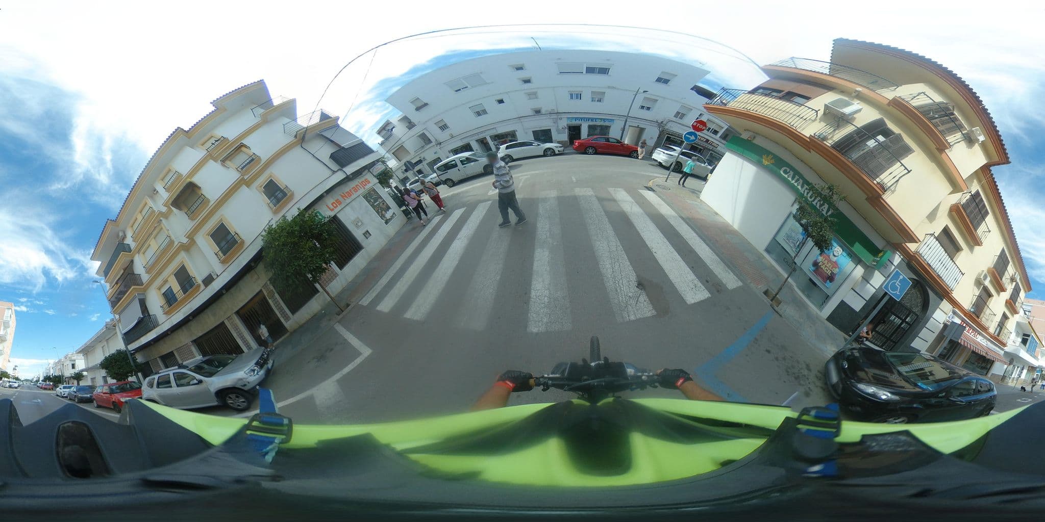 Street view near Hostal Mediterraneo, Barbate — © javiersanp (CC BY-SA · Mapillary)